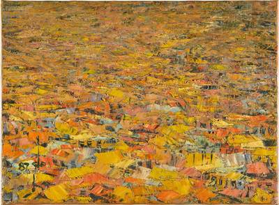 View over a Village, Yellow Roofs
