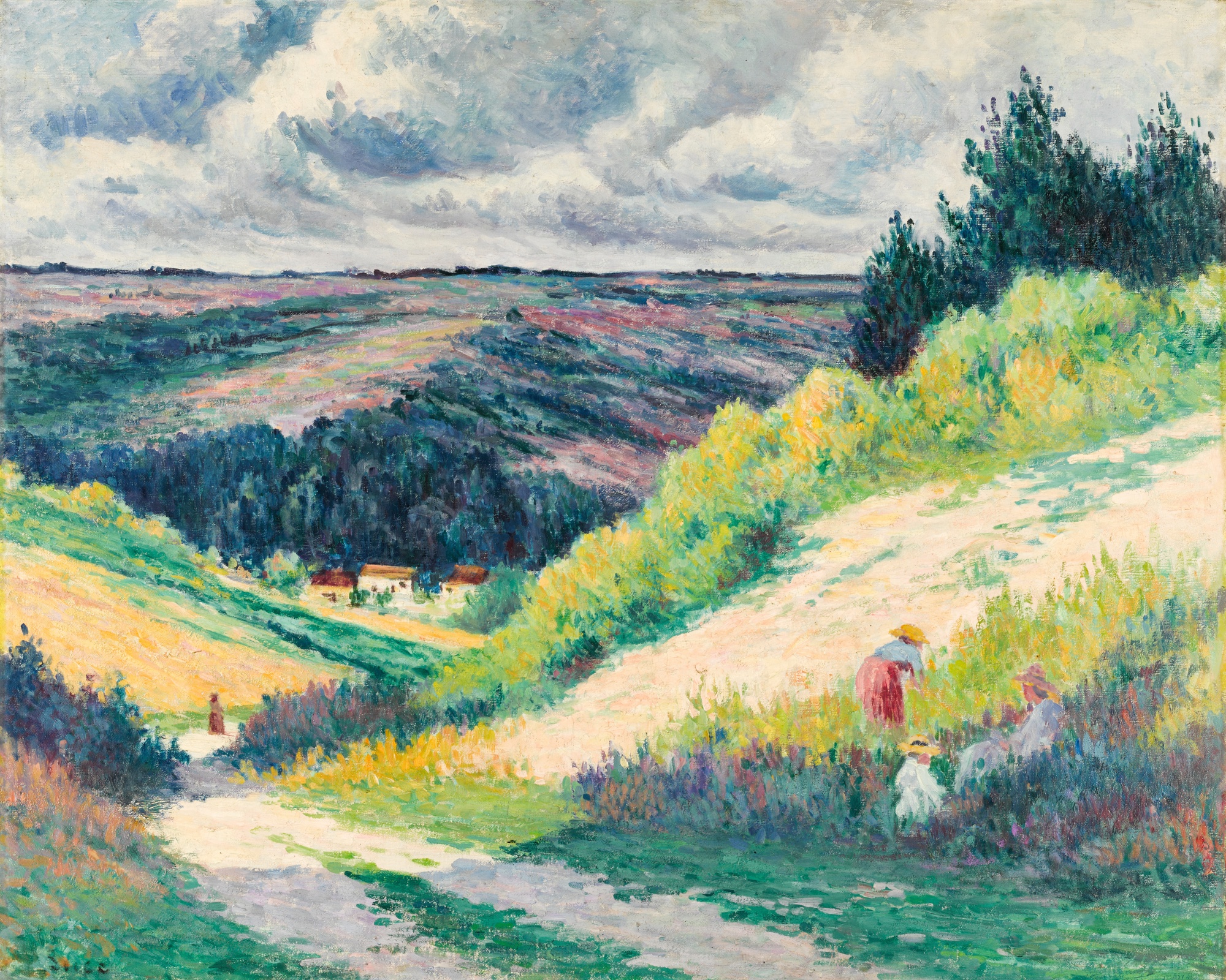 Maximilien Luce — Paysage vallonné près de moulineux