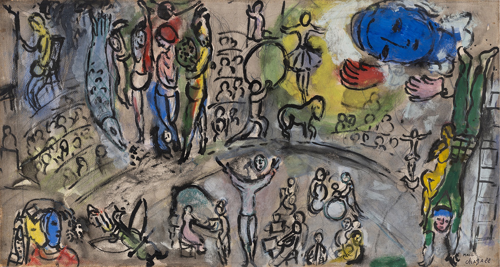 Marc Chagall — Esquisse pour le 'Grand Cirque'