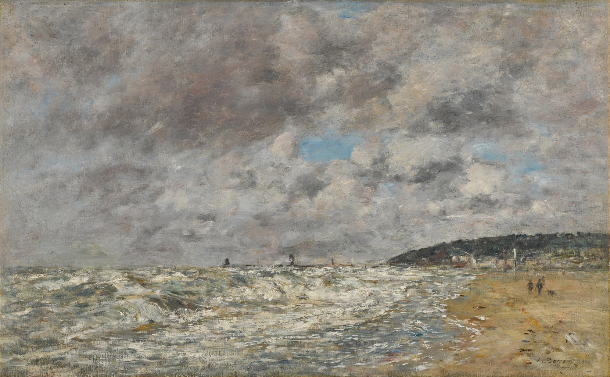Eugène Boudin — Deauville, le rivage par gros temps