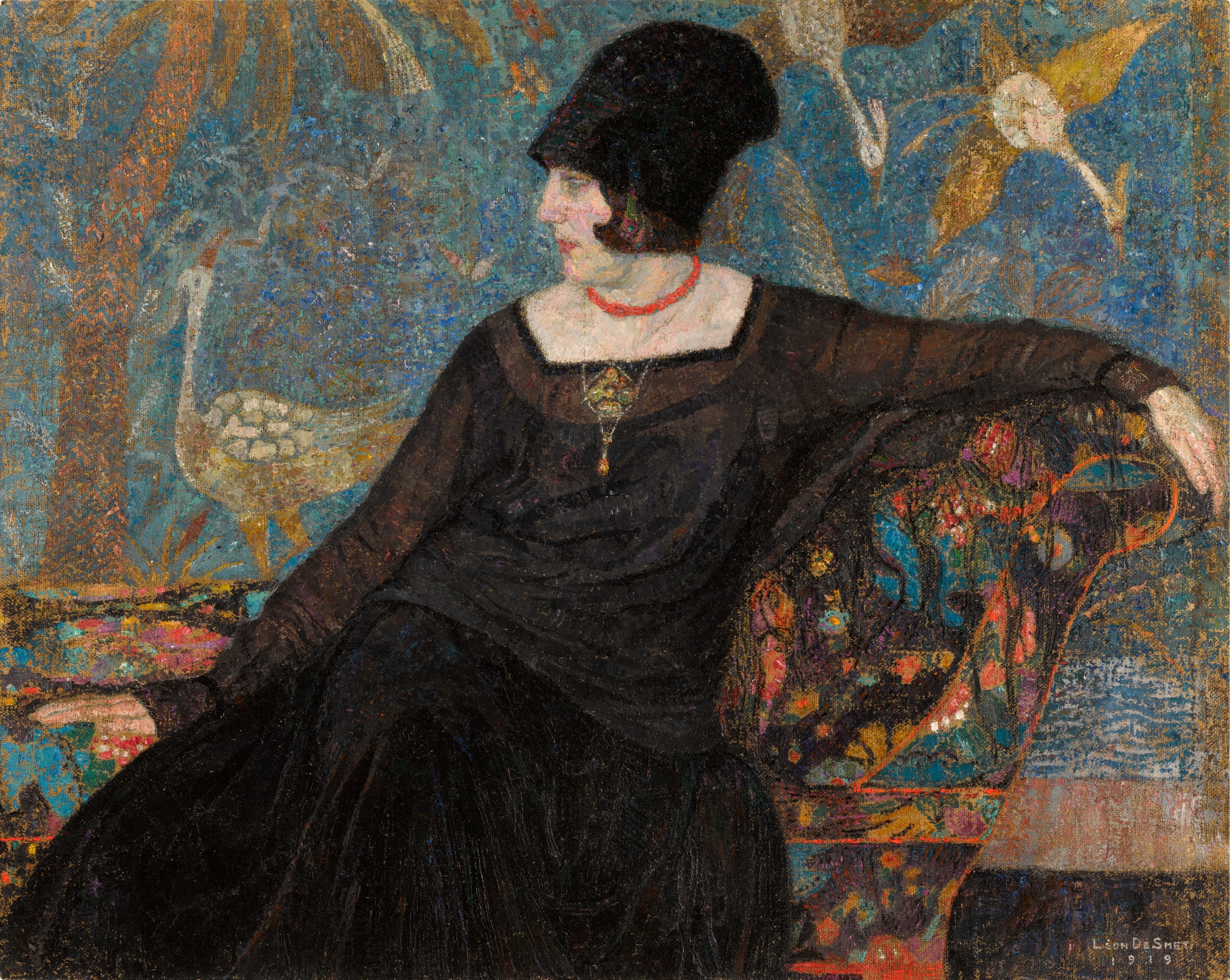 Léon de Smet — Elégante sur un fauteuil