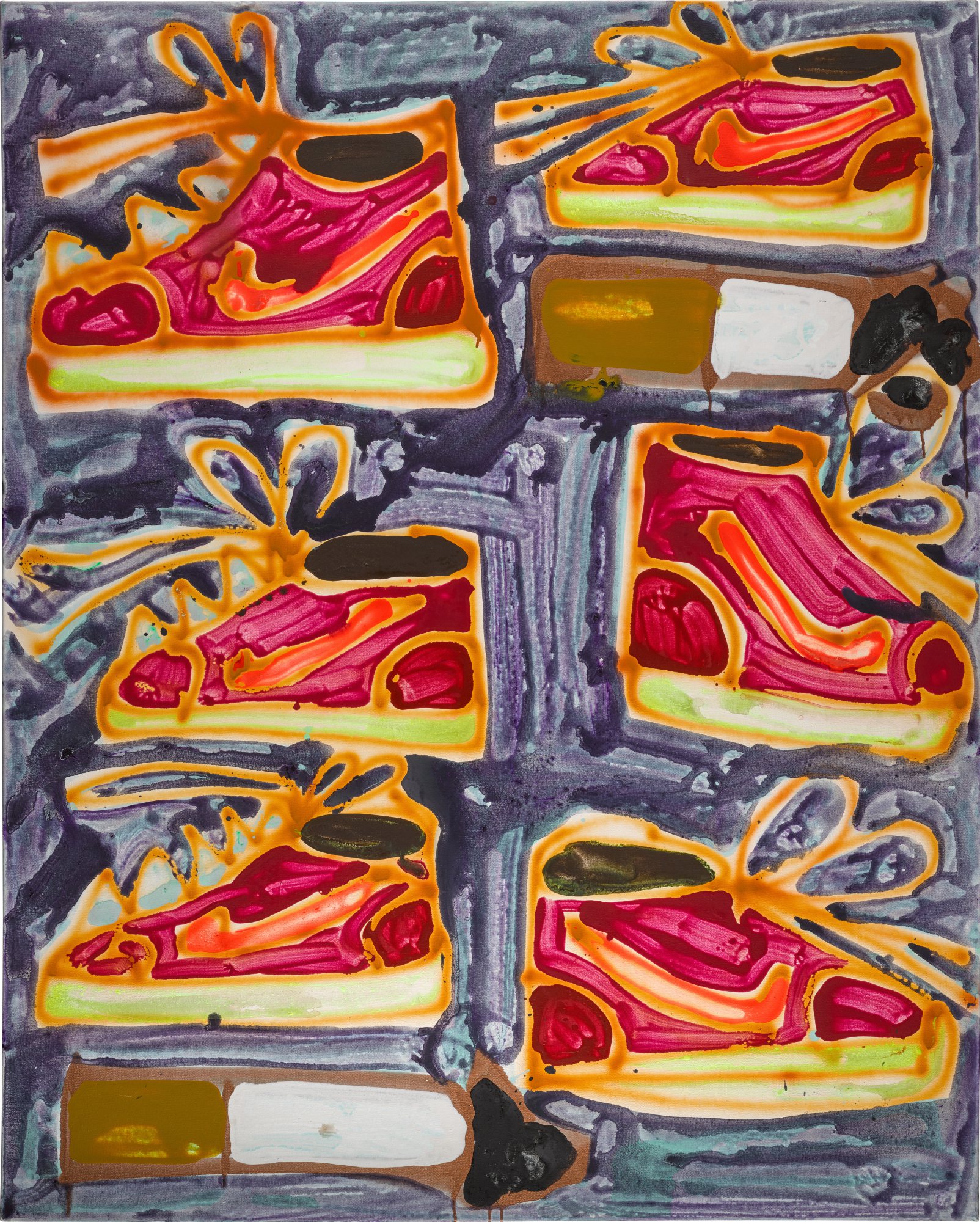 Katherine Bernhardt — Nikes and Cigarettes