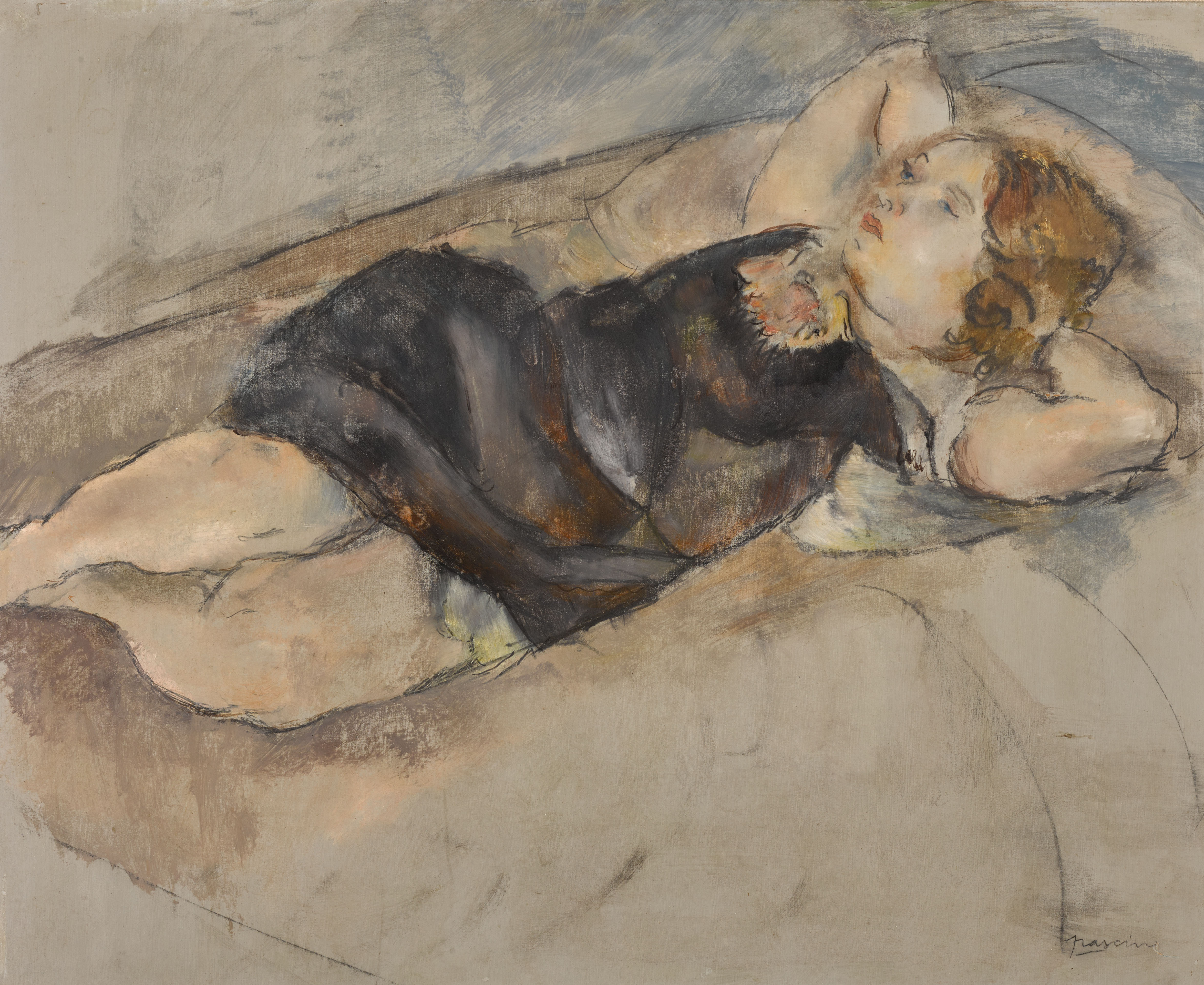 Jeune fille étendue