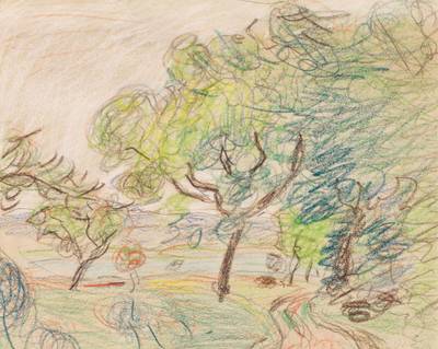 Chemin à la lisière d'un bois