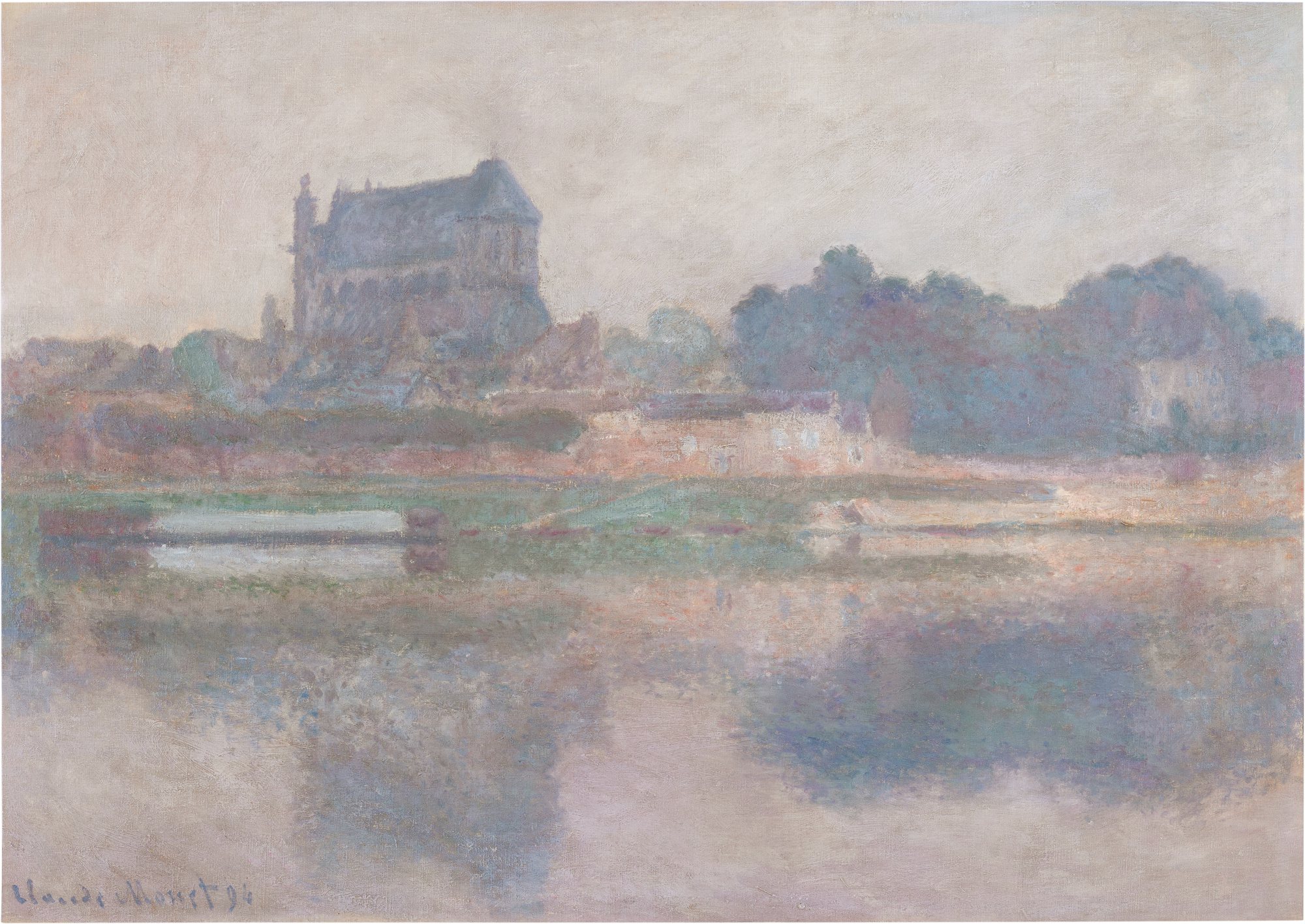 Claude Monet — L'église de Vernon, temps gris