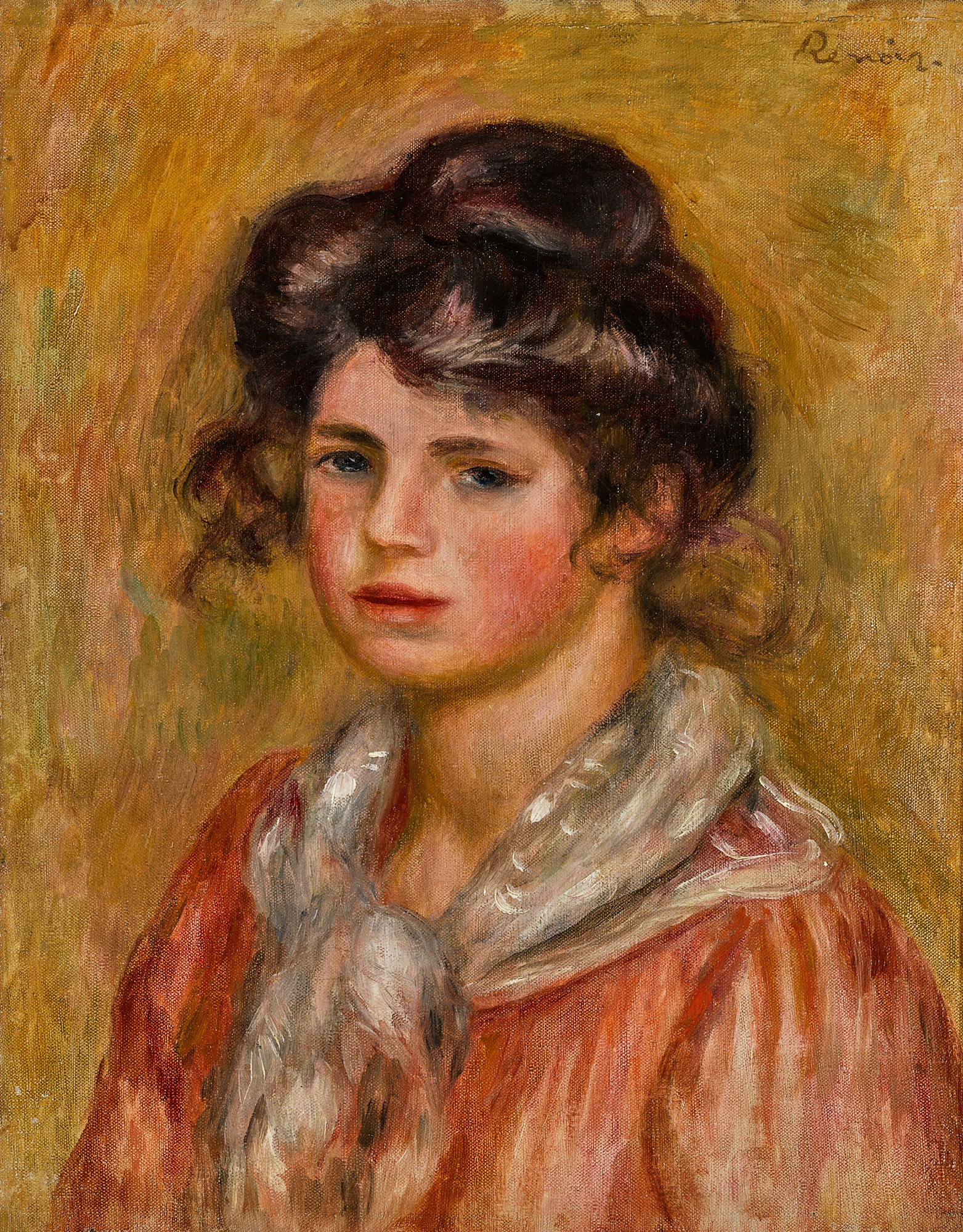 Pierre-Auguste Renoir — Jeune fille au fichu blanc (Gabrielle)