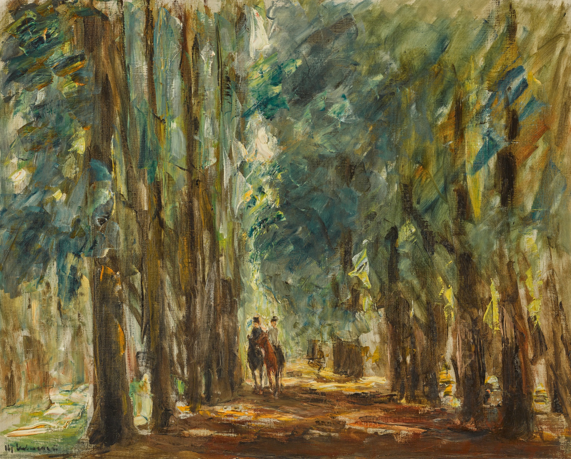 Unknown — Zwei Reiter in der Allee bei Sakrow (Two Riders in the Avenue by Sakrow)
