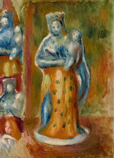 Vierge à l'enfant d'après une faïence et études