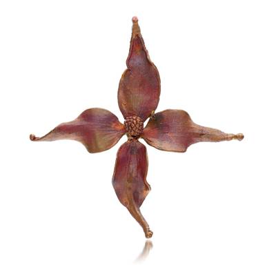 Unique Cornouiller brooch