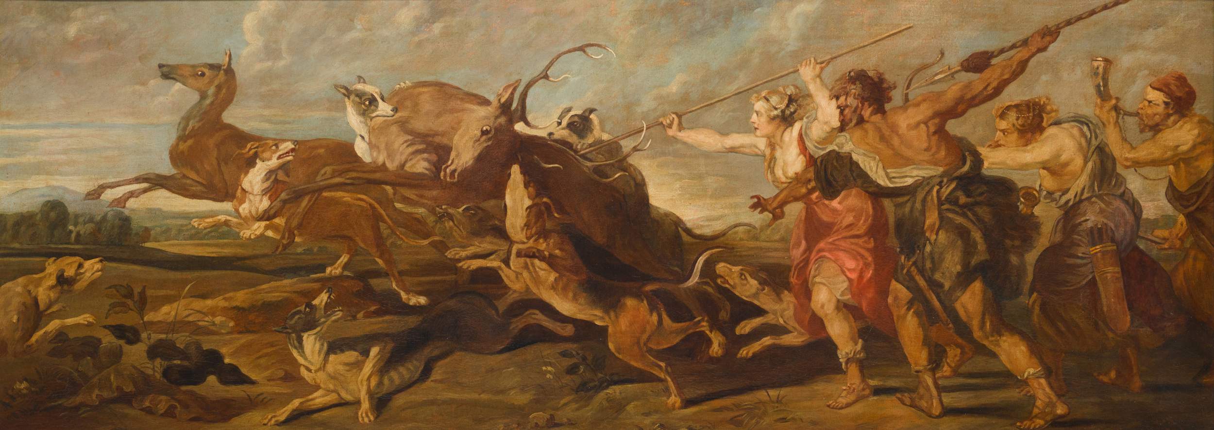 After Sir Peter Paul Rubens — A stag hunt