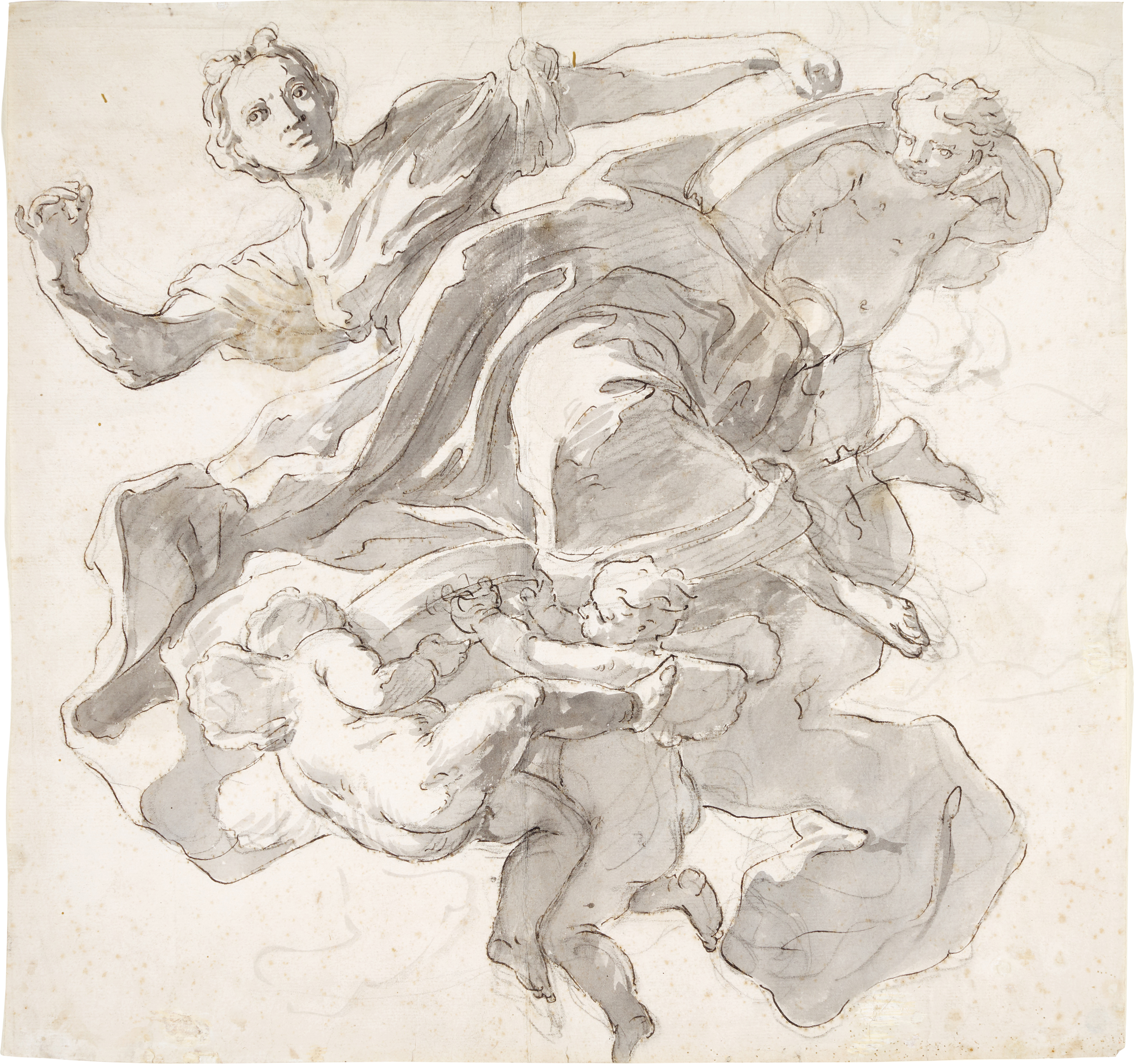 Unknown — Tuccia with Putti bearing the sieves symbolizing her chastity