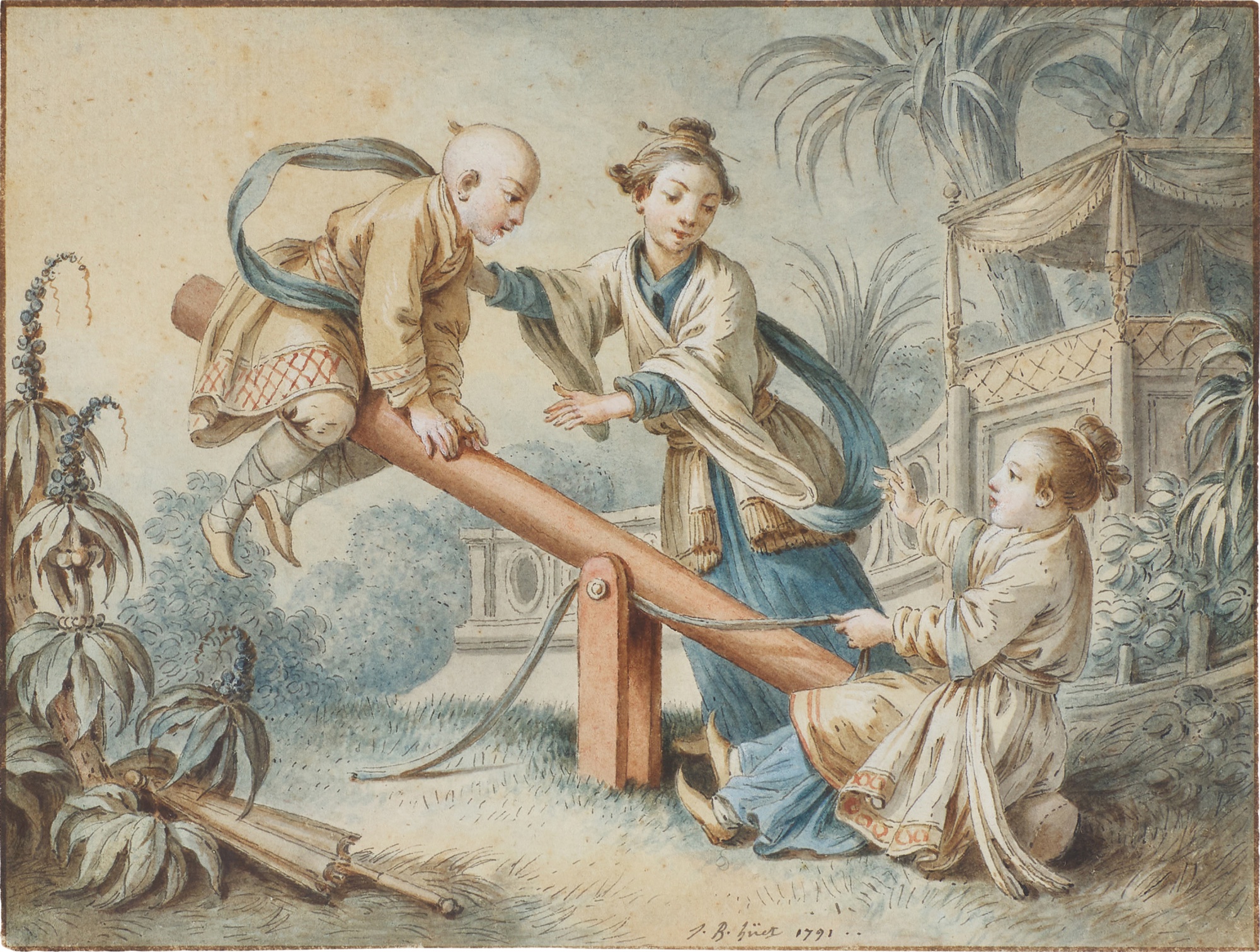 Jean-Baptiste Huët — Pair of Chinoiseries