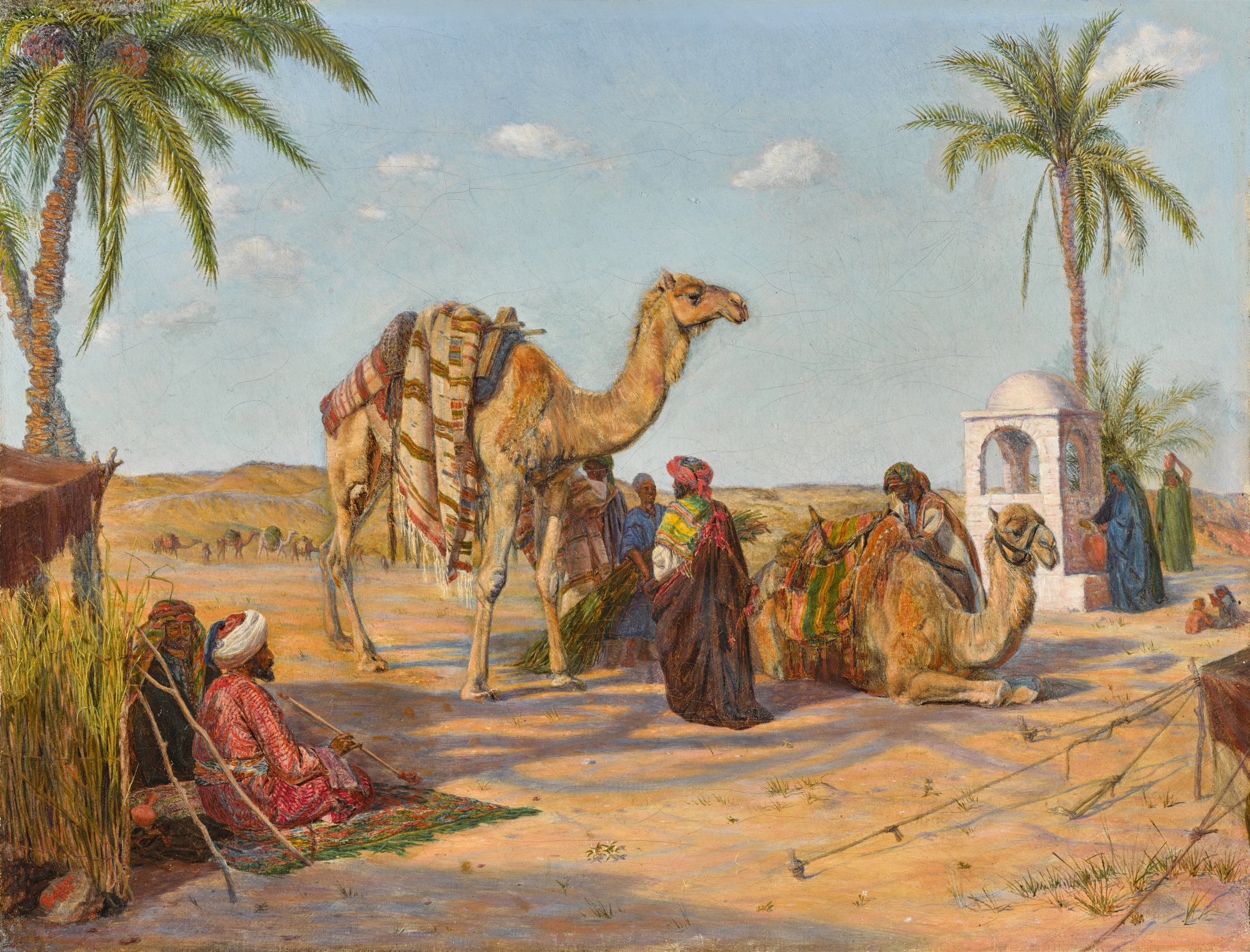 Thomas Seddon — A Halted Caravan on the Borders of the Egyptian Desert