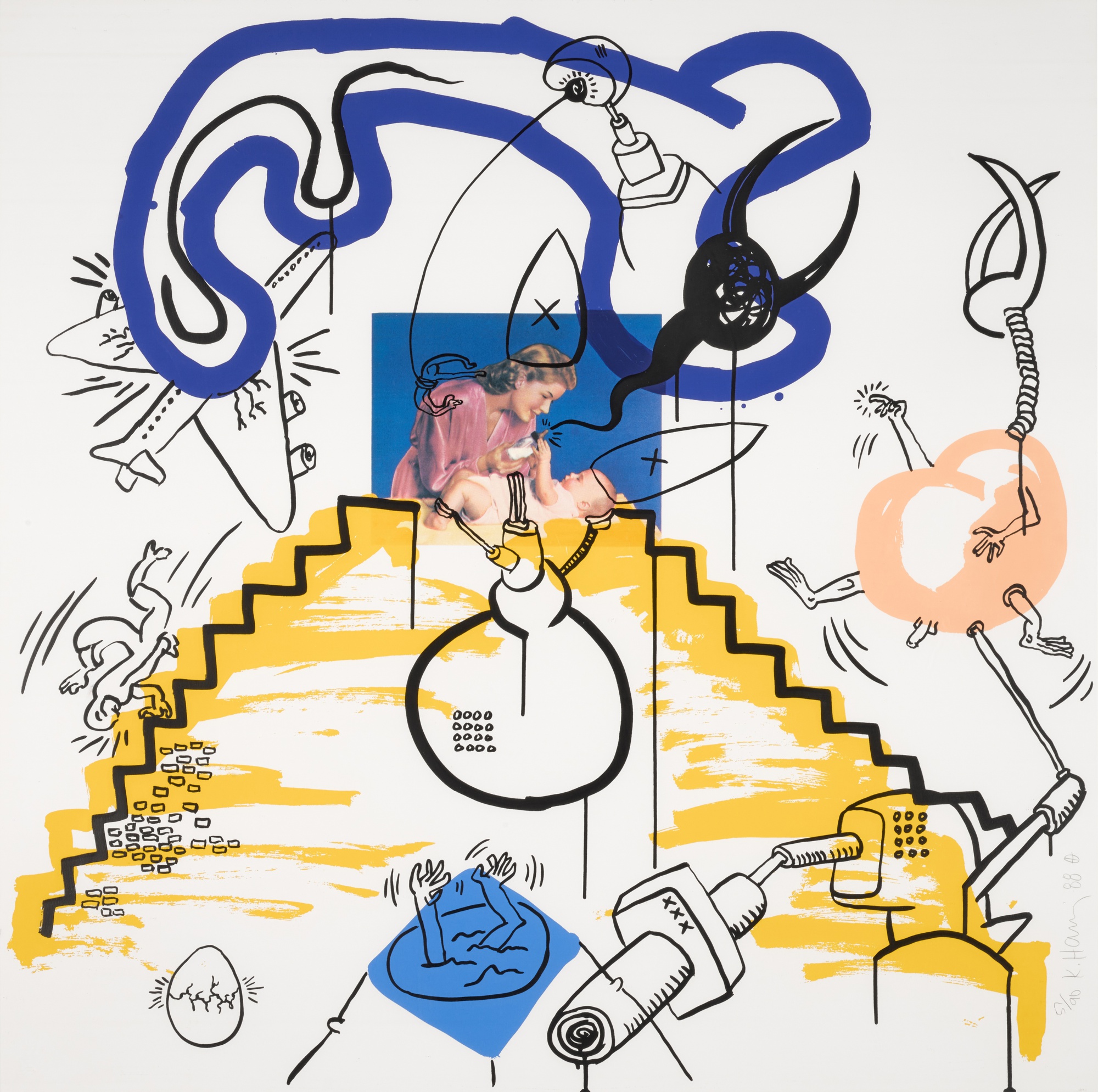 Keith Haring — Untitled (Apocalypse 3) (L. p. 102)