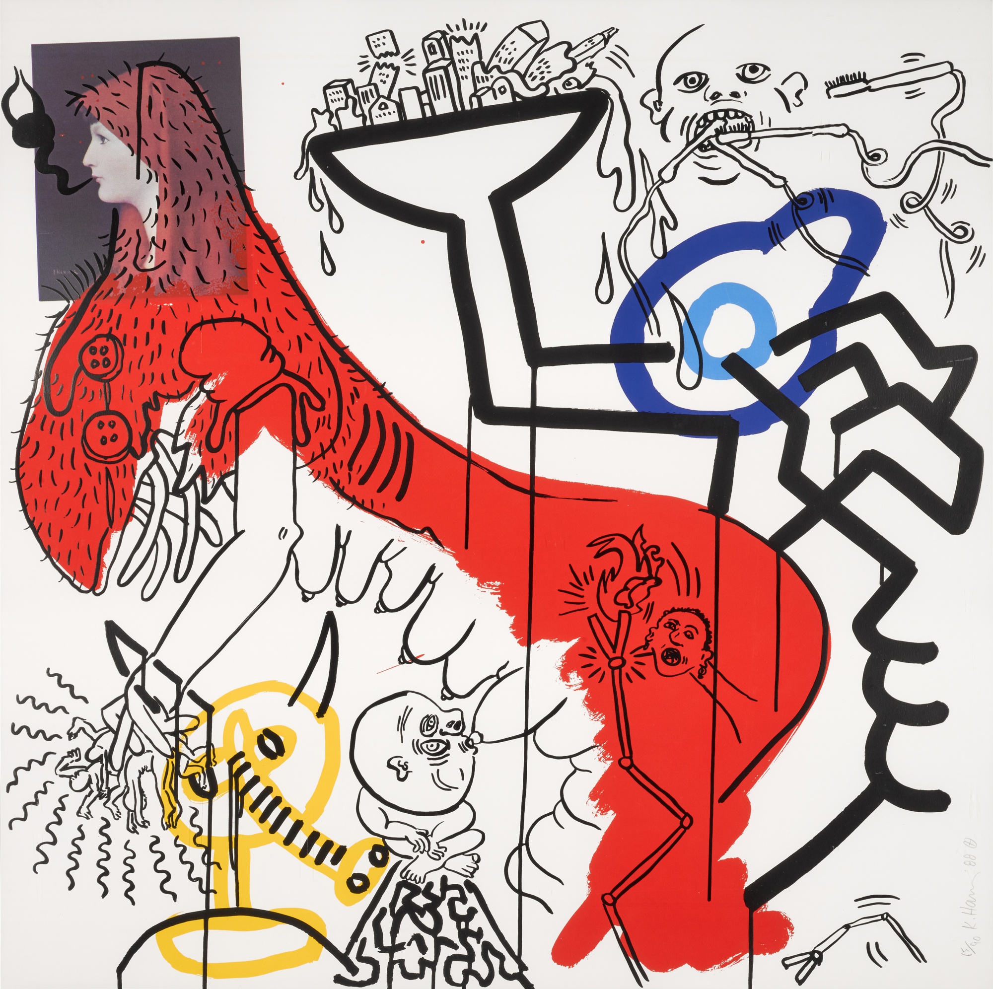 Keith Haring — Untitled (Apocalypse 4) (L. p. 102)