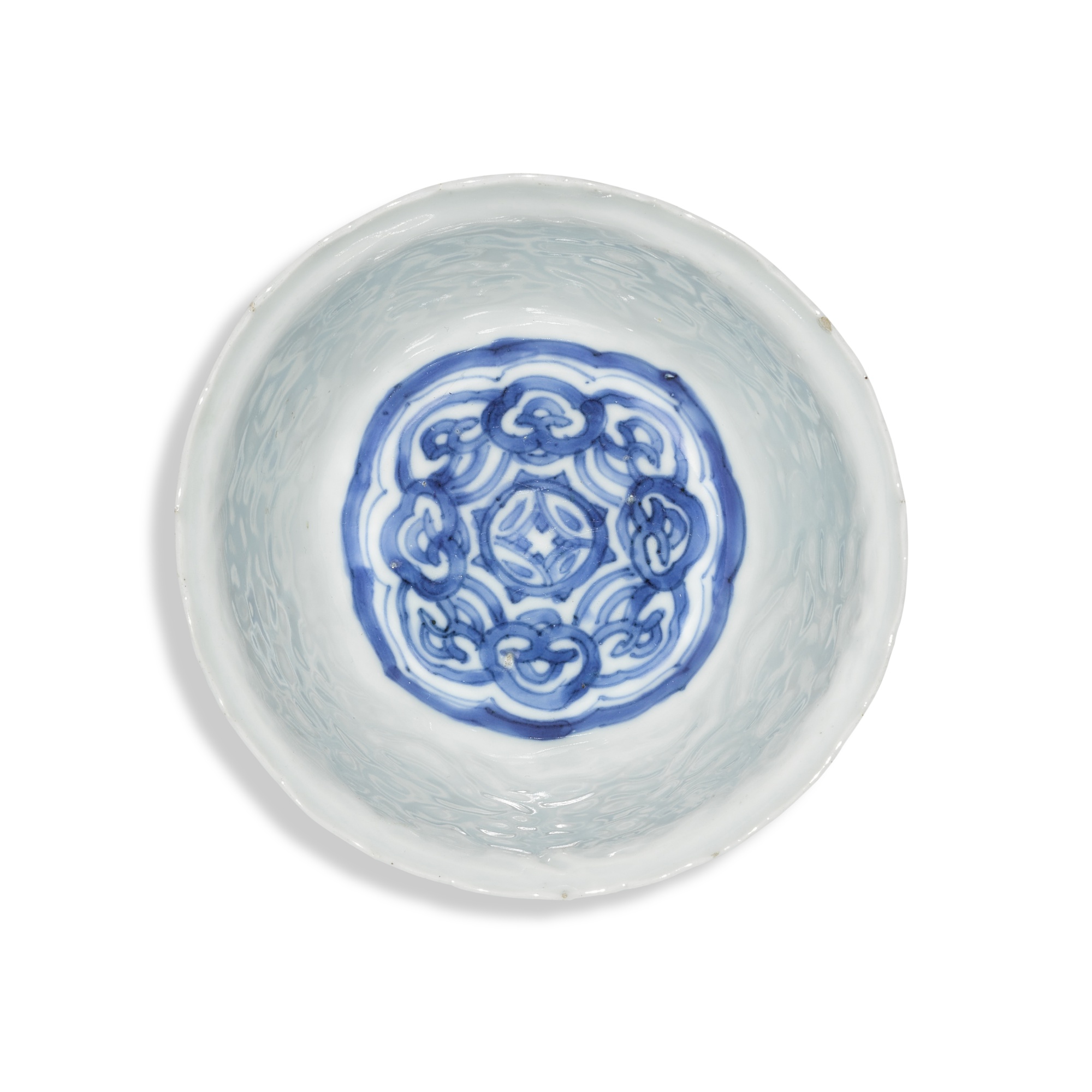 A moulded and underglaze-blue 'ruyi' bowl, Ming dynasty, Wanli period — A  moulded and underglaze-blue 'ruyi' bowl, Ming dynasty, Wanli period