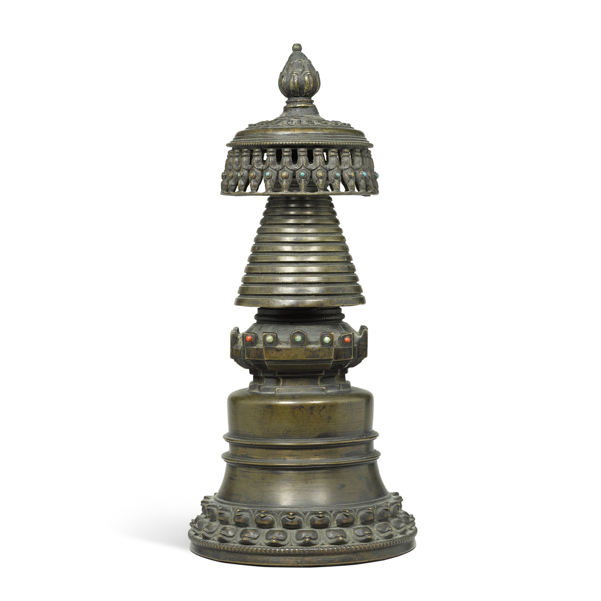 A copper-alloy stupa, Tibet, 13th century — A copper-alloy stupa, Tibet, 13th century