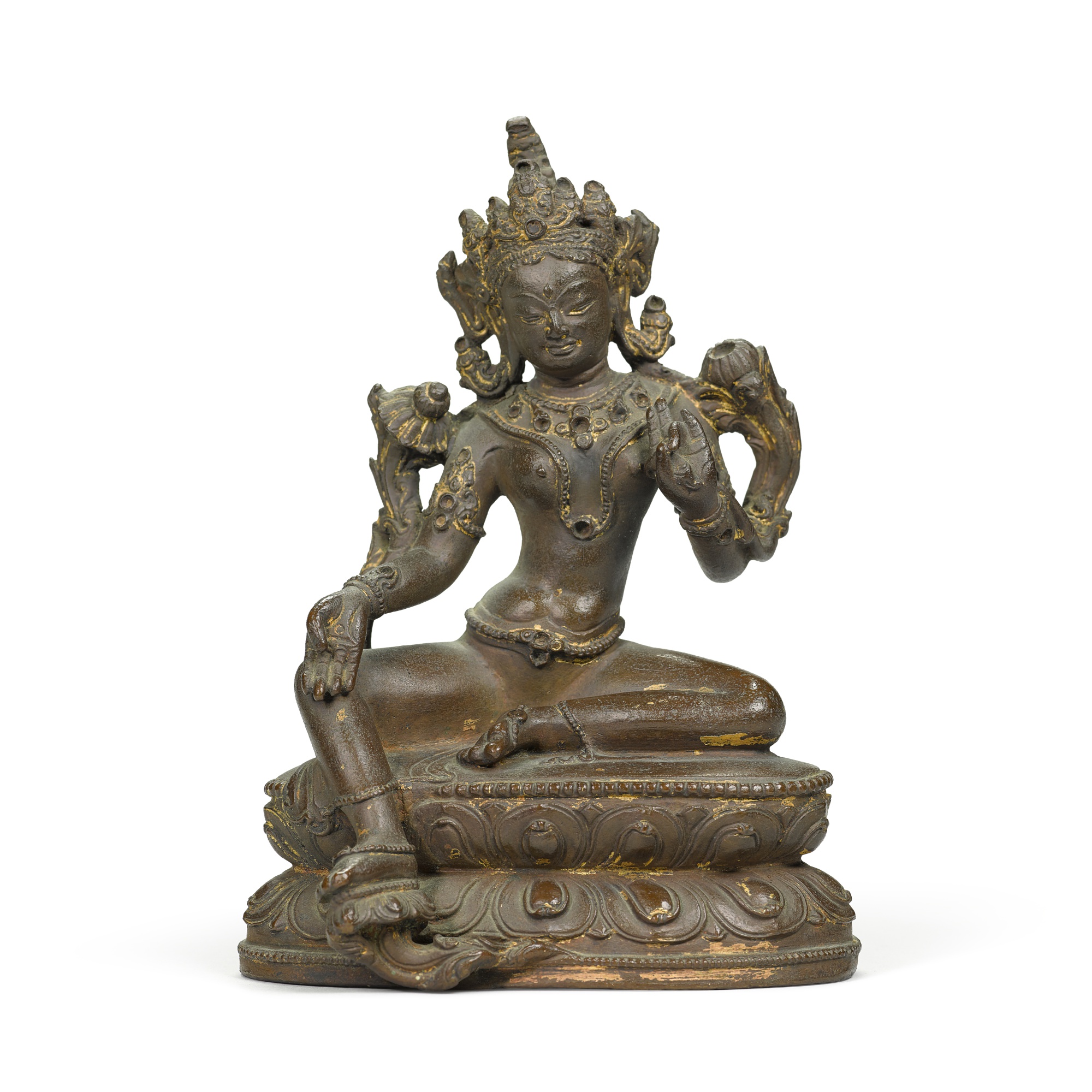 A bronze figure of Green Tara, Ming dynasty, 15th century — A bronze figure of Green Tara, Ming dynasty, 15th century