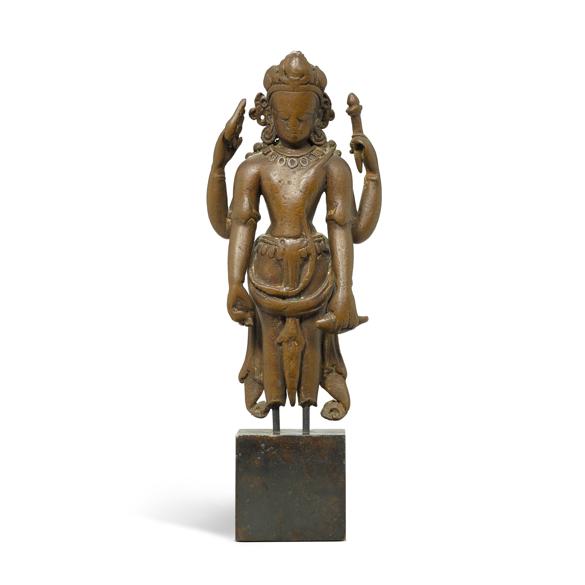 A bronze figure of Vishnu, Nepal, 14th century — A bronze figure of Vishnu, Nepal, 14th century 