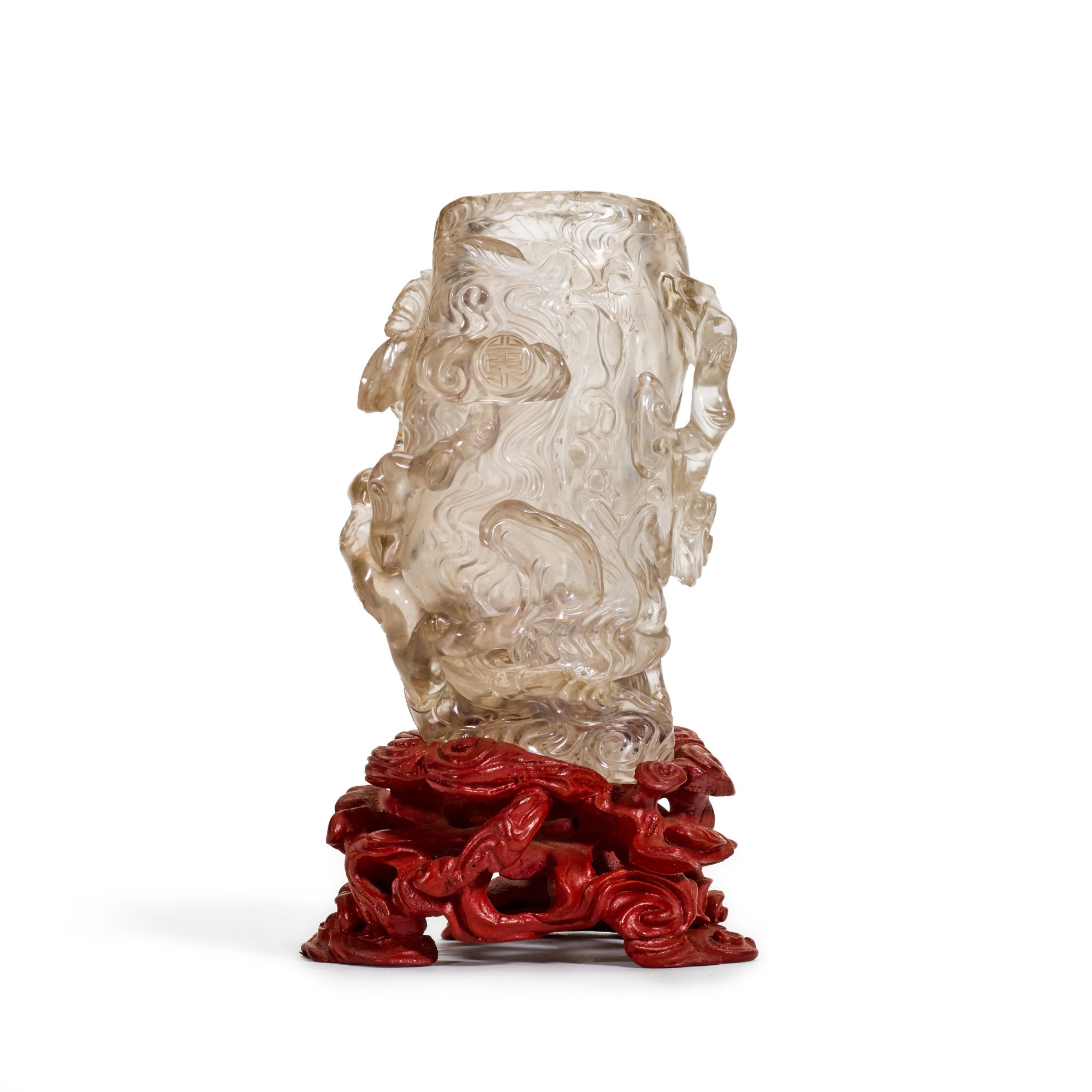 A rock crystal vase, — A rock crystal vase, Qing dynasty, 18th century 