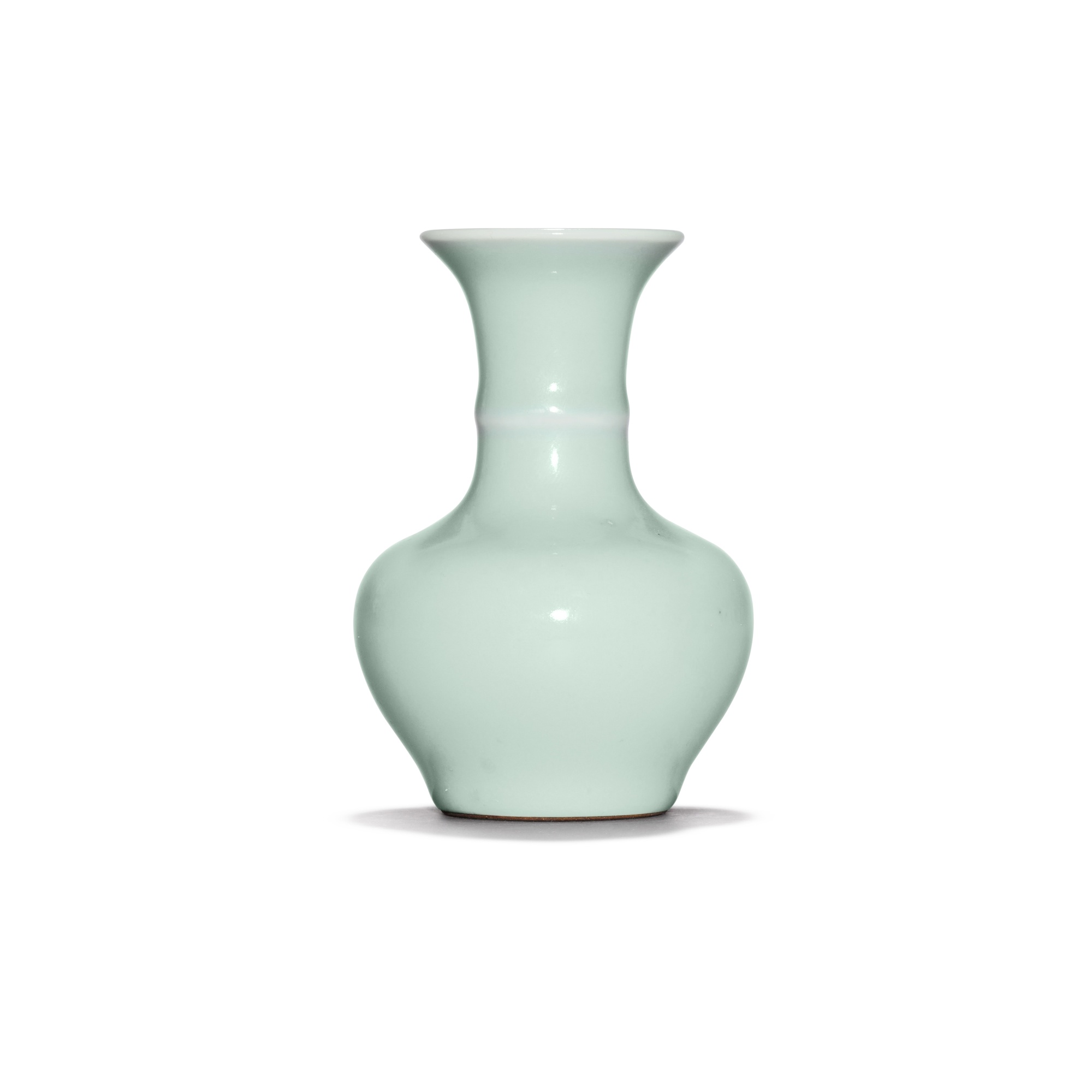 A small celadon-glazed vase, — A small celadon-glazed vase, 20th century 