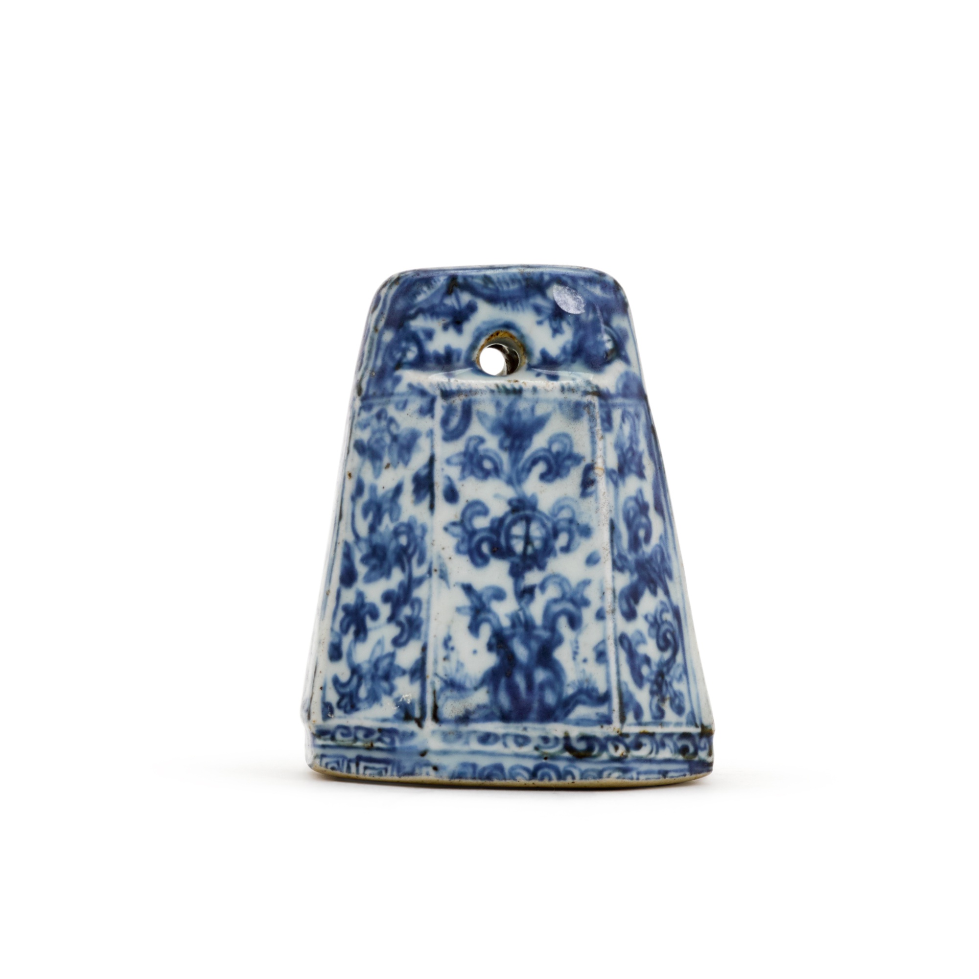 A rare blue and white weight, — A rare blue and white weight, Mark of Jiajing, dated Jiazi year, corresponding to 1564 