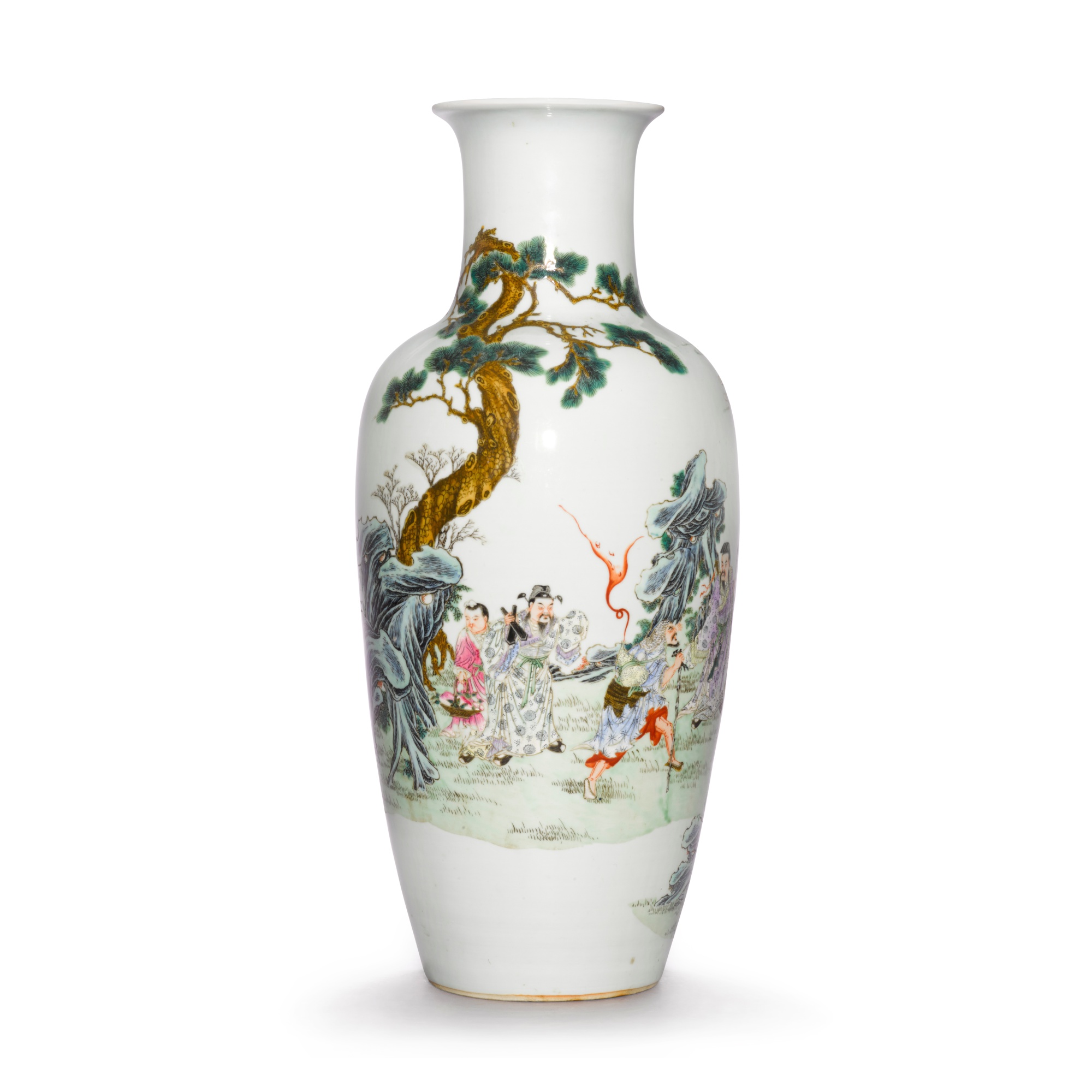 A famille-rose 'immortals' vase — A famille-rose 'immortals' vase, Early 20th century 
