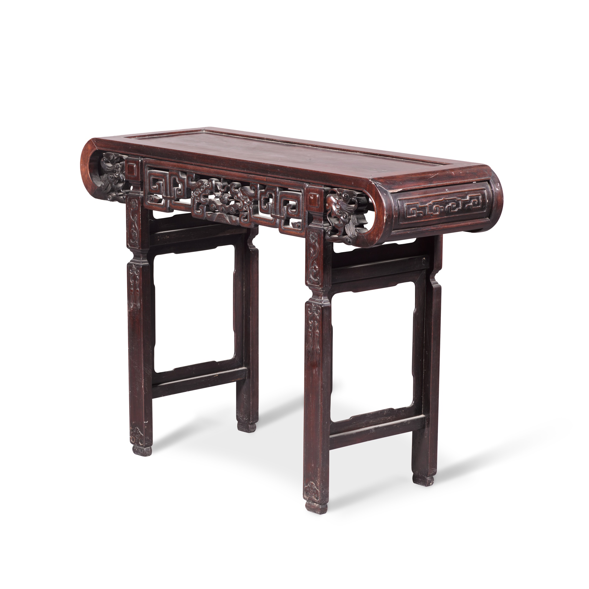 A 'hongmu' recessed-leg table, — A 'hongmu' recessed-leg table, 19th / 20th century
