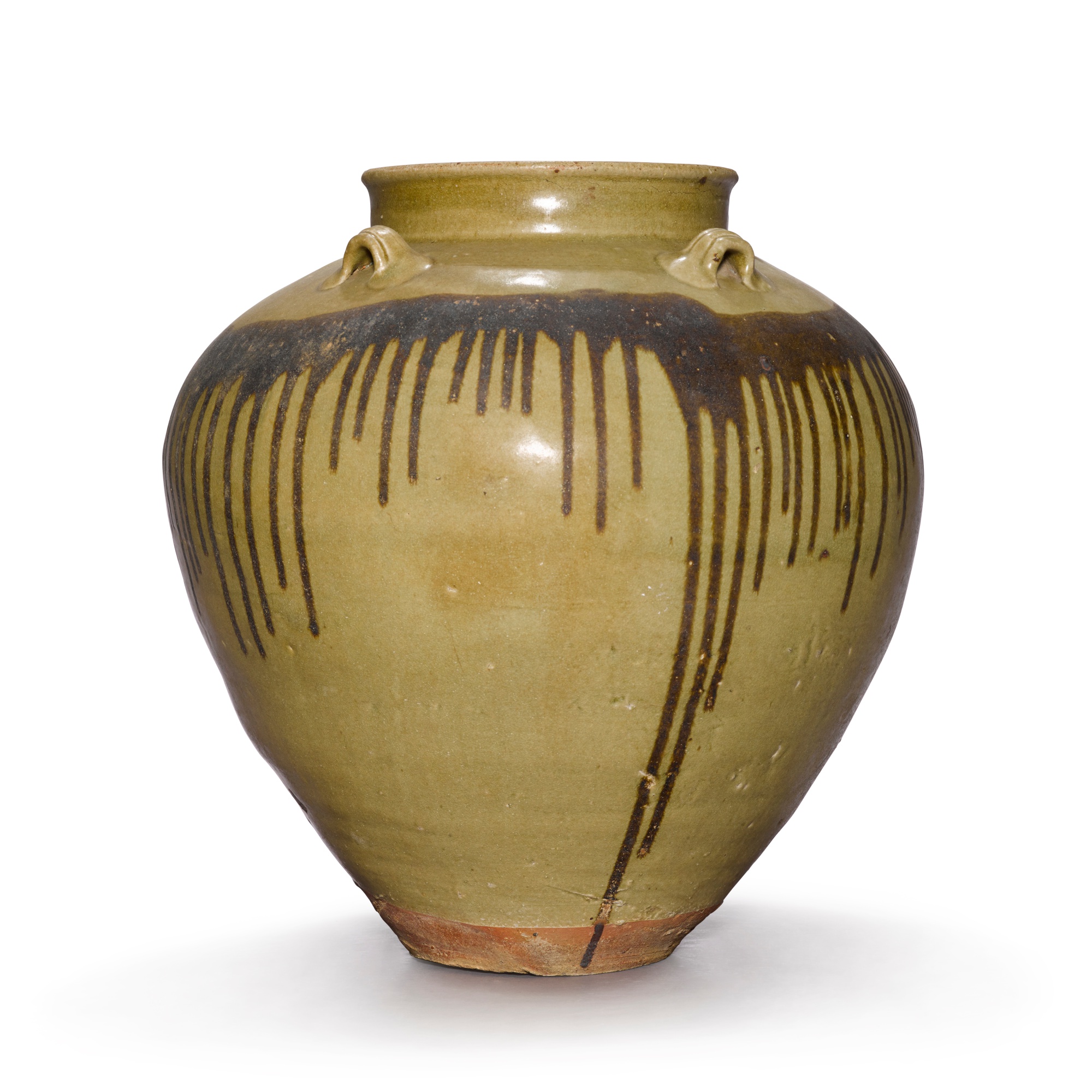 Unknown — A large brown and celadon-glazed pottery jar, Late Tang dynasty / Five Dynasties 