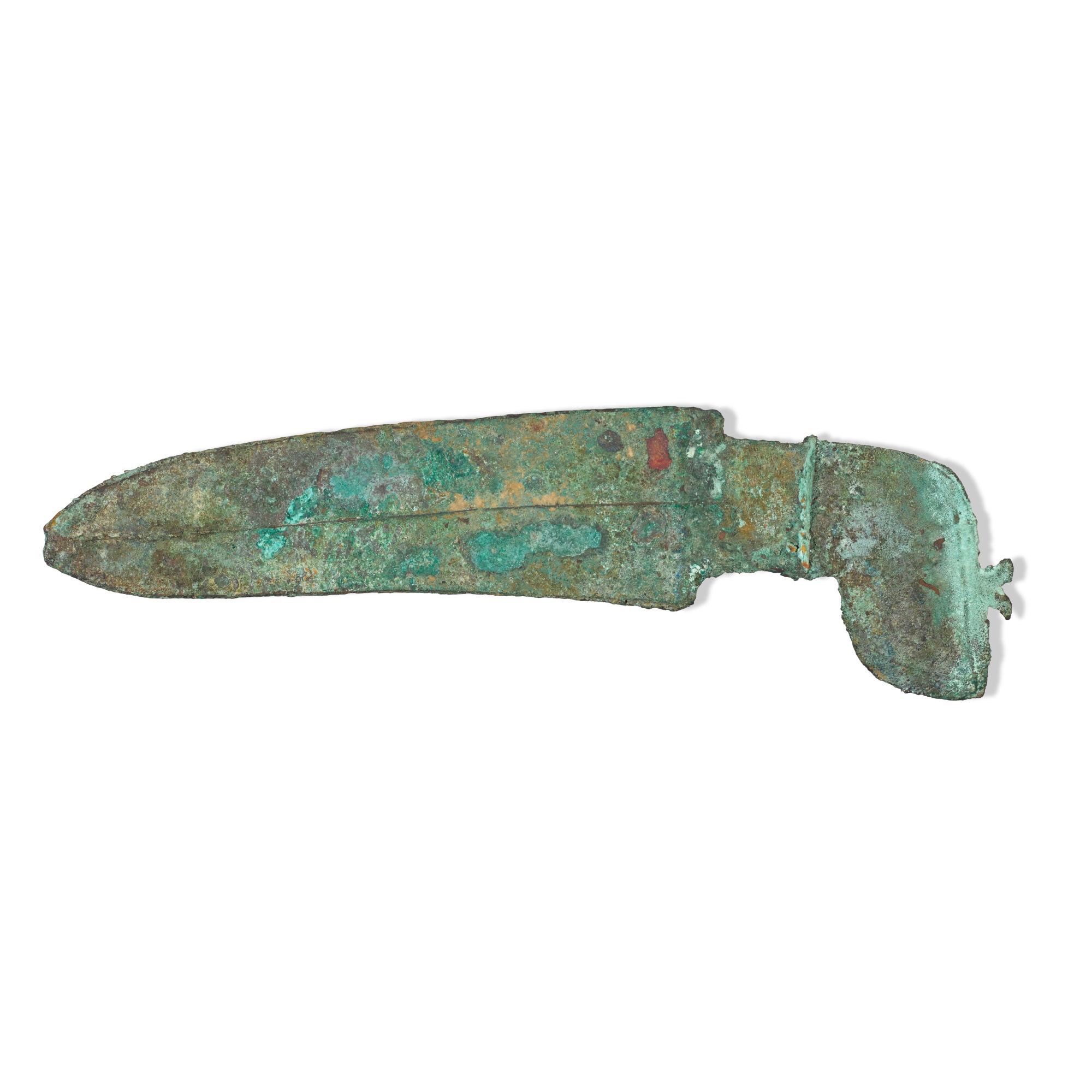 An archaic bronze dagger axe (Ge), Late Shang dynasty 