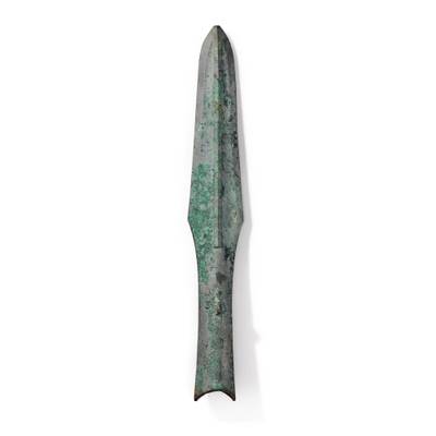 An archaic bronze spearhead,