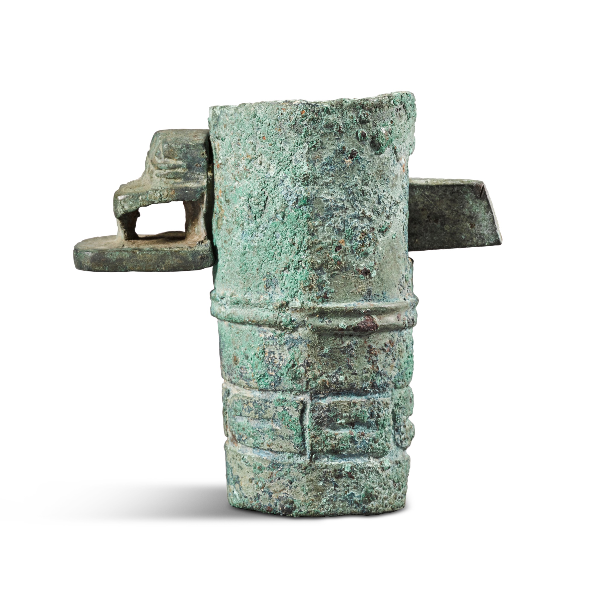 An archaic bronze chariot fitting, — An archaic bronze chariot fitting, Late Western Zhou dynasty 