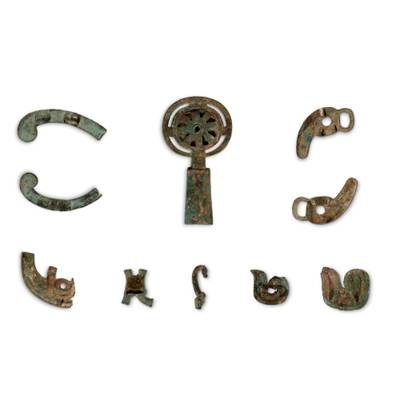 An archaic bronze chariot bell,