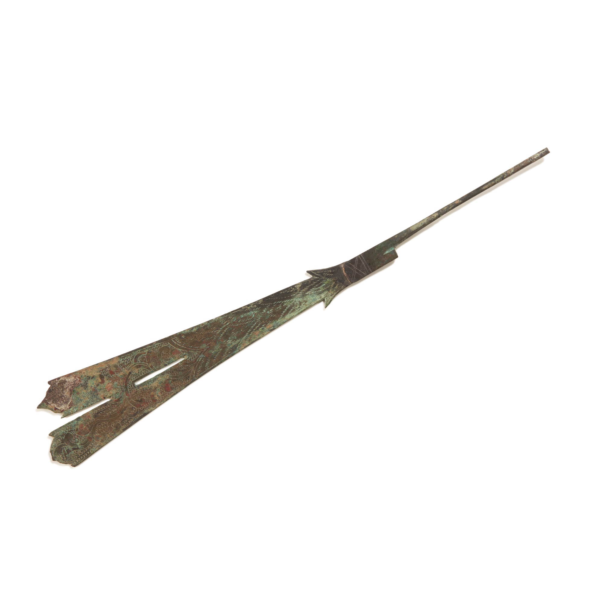A bronze hairpin, — 唐 銅髮簪