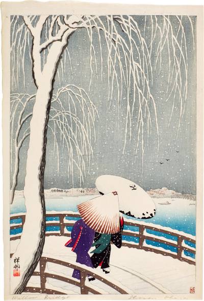 Snow on Willow Bridge (Yanagibashi no yuki) | Showa period, 20th century