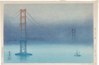 Golden Gate Bridge in Fog (Kiri no kinmonkyo) | Showa period, 20th century