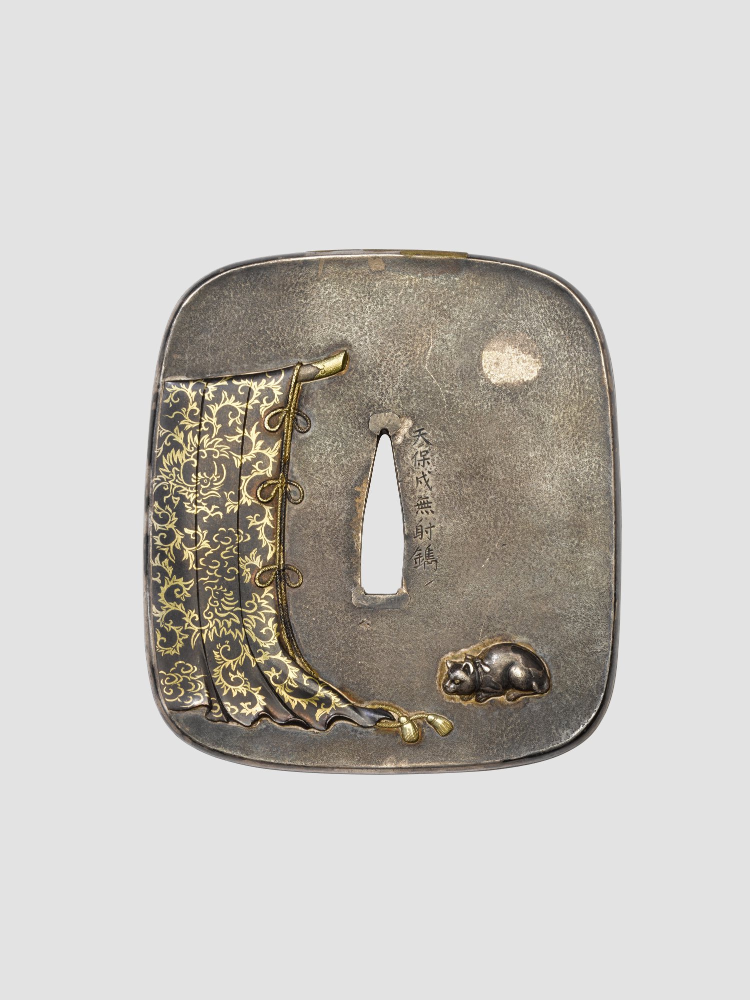 Unknown — Signed Shunmei Hogen (Kono Haruaki, 1785-1859) and kao [cursive monogram] | Edo period, dated Tenpo tsuchinoe bueki sen (carved, chased and engraved in the 9th month 1838)