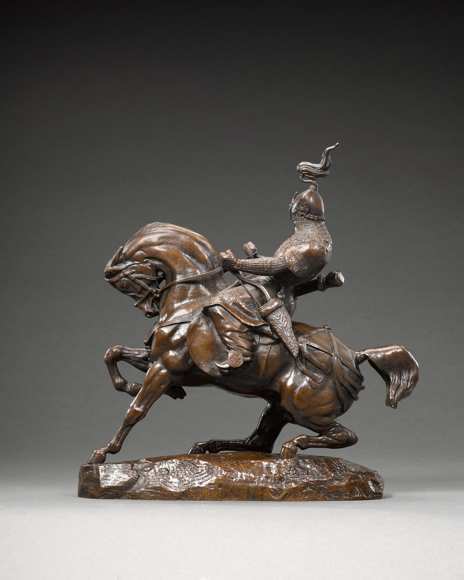Antoine-Louis Barye — Guerrier Tartare arrêtant son cheval (Tartar Warrior Halting his Horse)