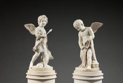 Genio della Caccia (Genius of Hunting) and Genio della Pesca (Genius of Fishing)