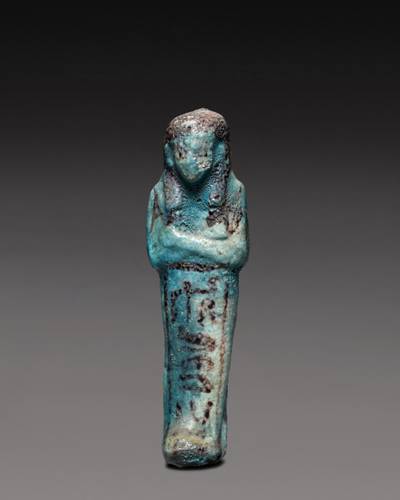 An Egyptian Turquoise Faience Ushabti