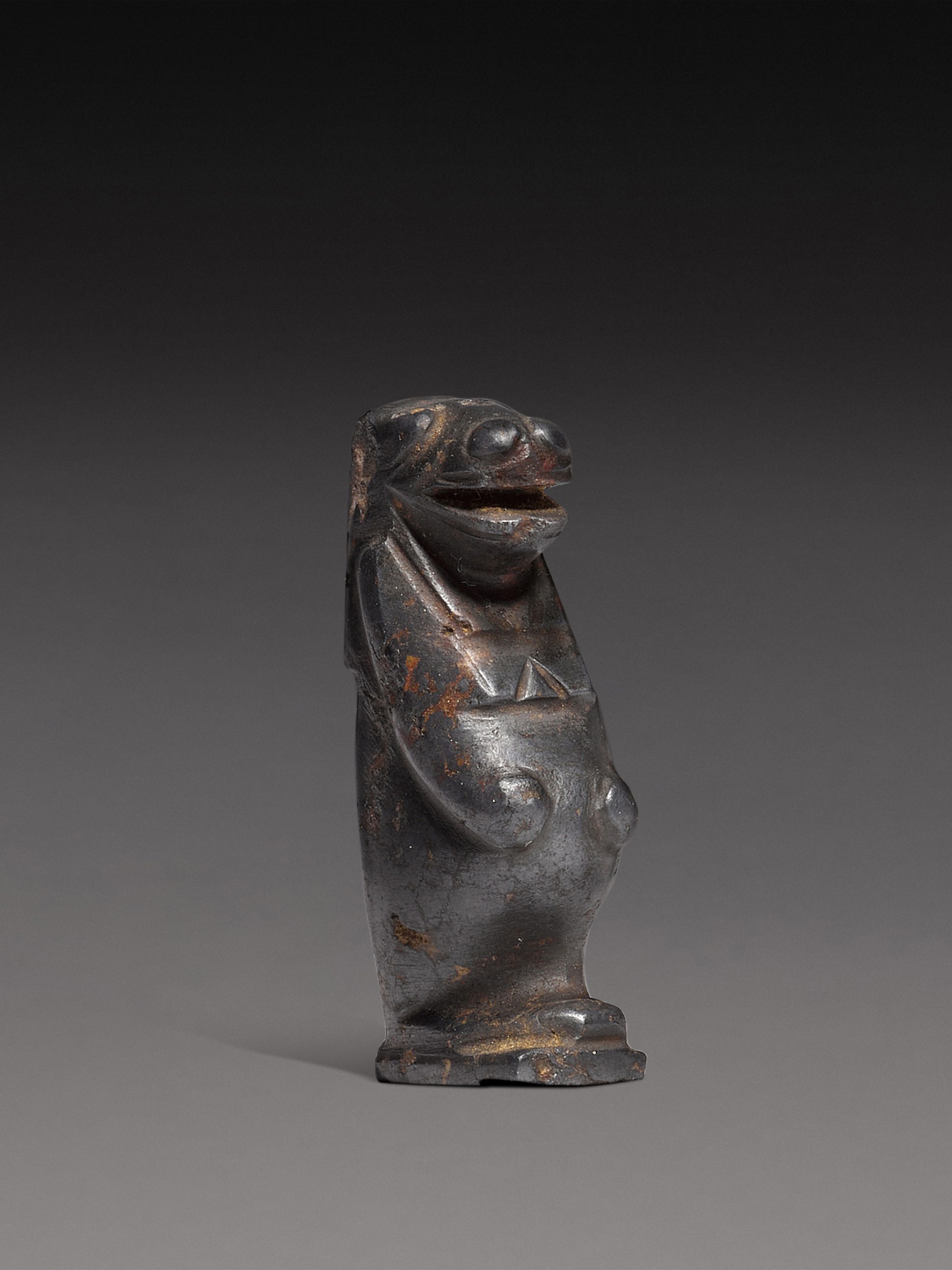An Egyptian Haematite Amulet of Thoeris — An Egyptian Haematite Figure of Hippopotamus-headed Thoeris, Late Period, 712-30 B.C. or earlier