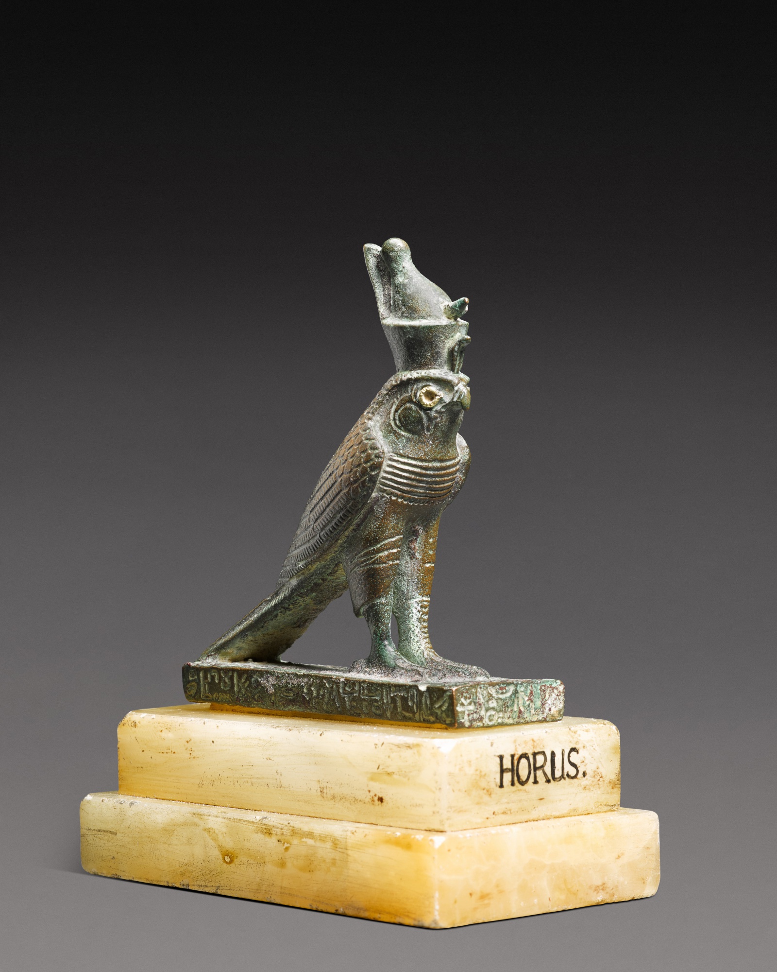 An Egyptian Bronze Figure of the Horus Falcon — An Egyptian Bronze Figure of the Horus Falcon, 26th Dynasty/early Ptolemaic Period, circa 664-200 B.C.