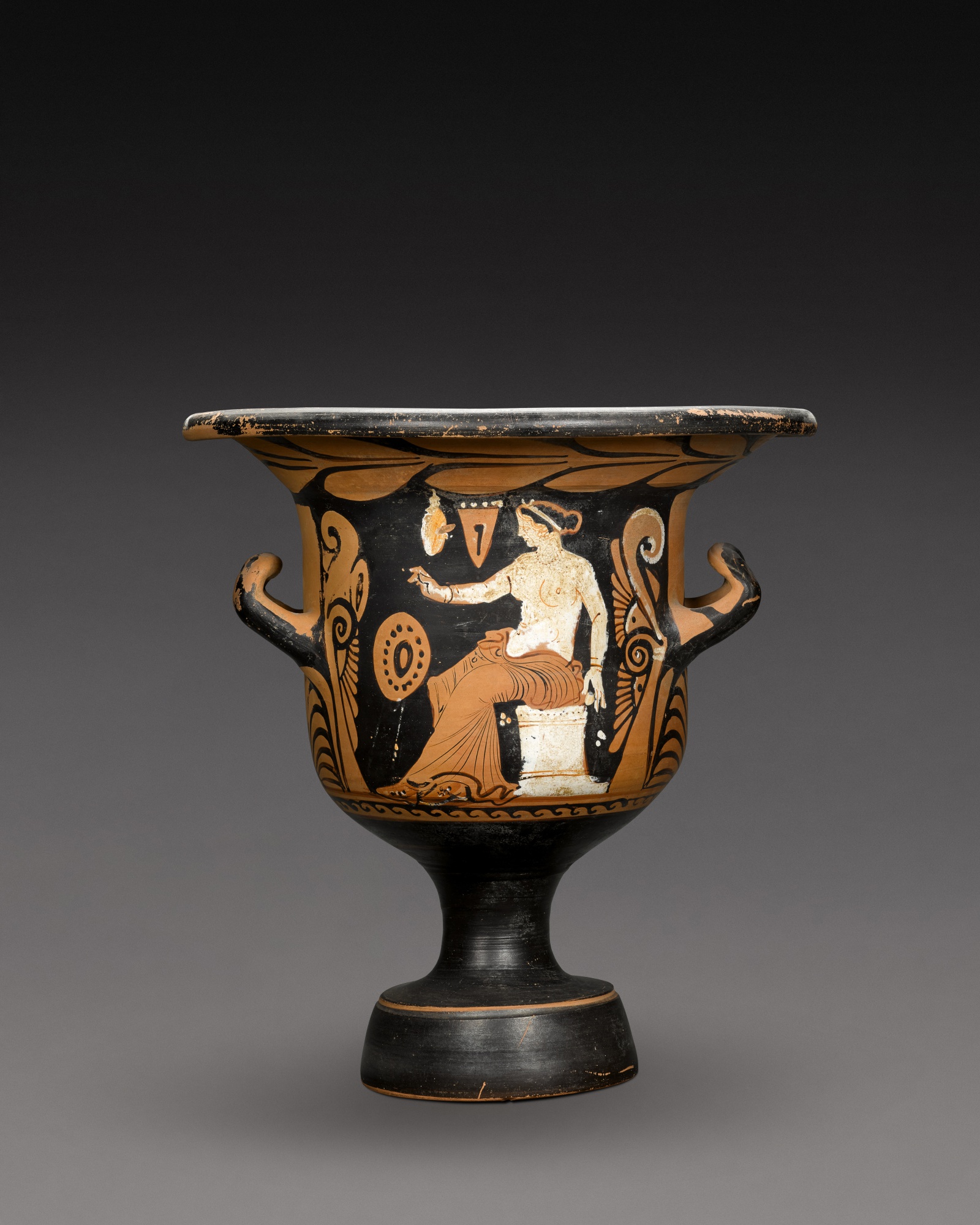 A Paestan Red-figured Krater — A Paestan Red-figured Krater, attributed to the Painter of Naples 2585, circa 330-320 B.C.
