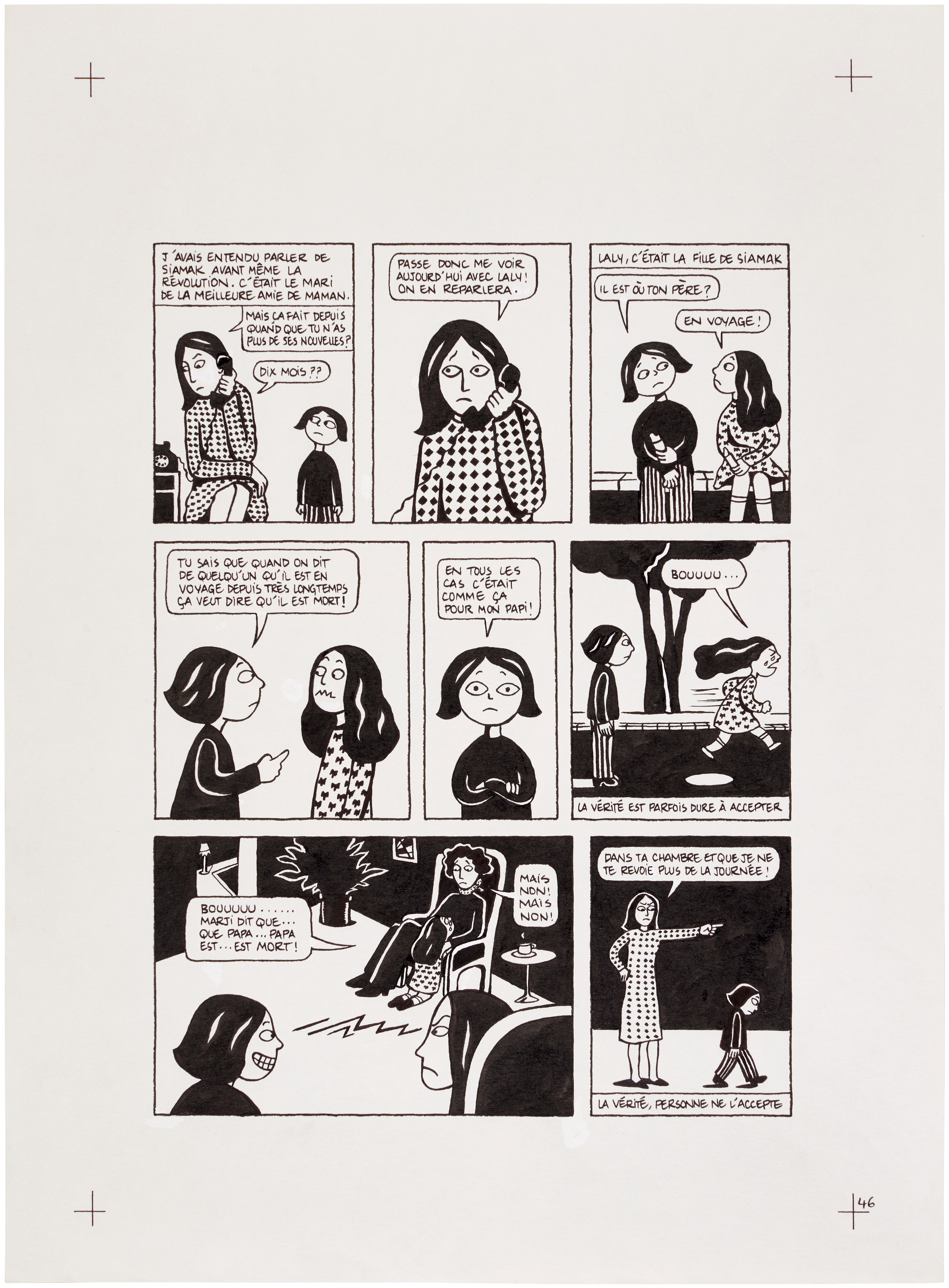 Marjane Satrapi — Persepolis (Original Book Art, page 46)