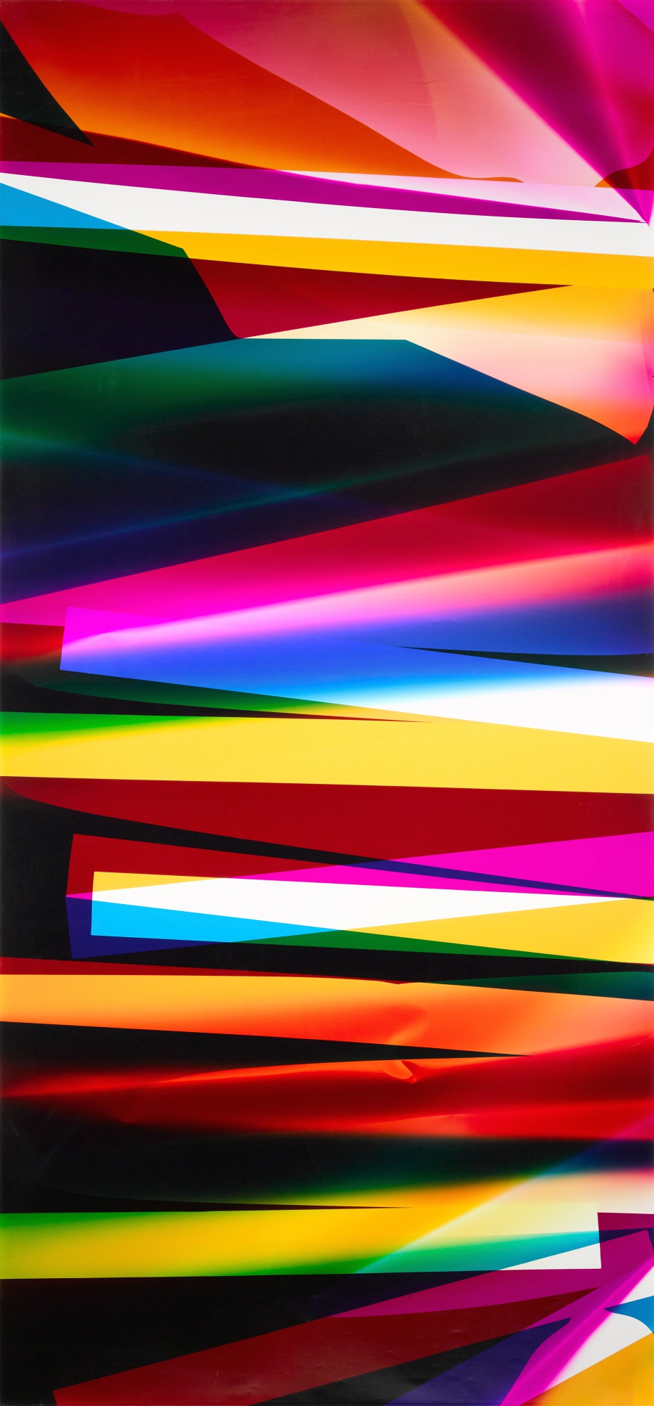 Walead Beshty — Six Magnet, Three Color Curl (CMY: Irvine, California, September 6th 2009, Fuji Crystal Archive Type C) (WB06709)