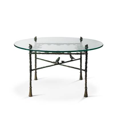 Table-feuilles, modèle bas aux grenouilles