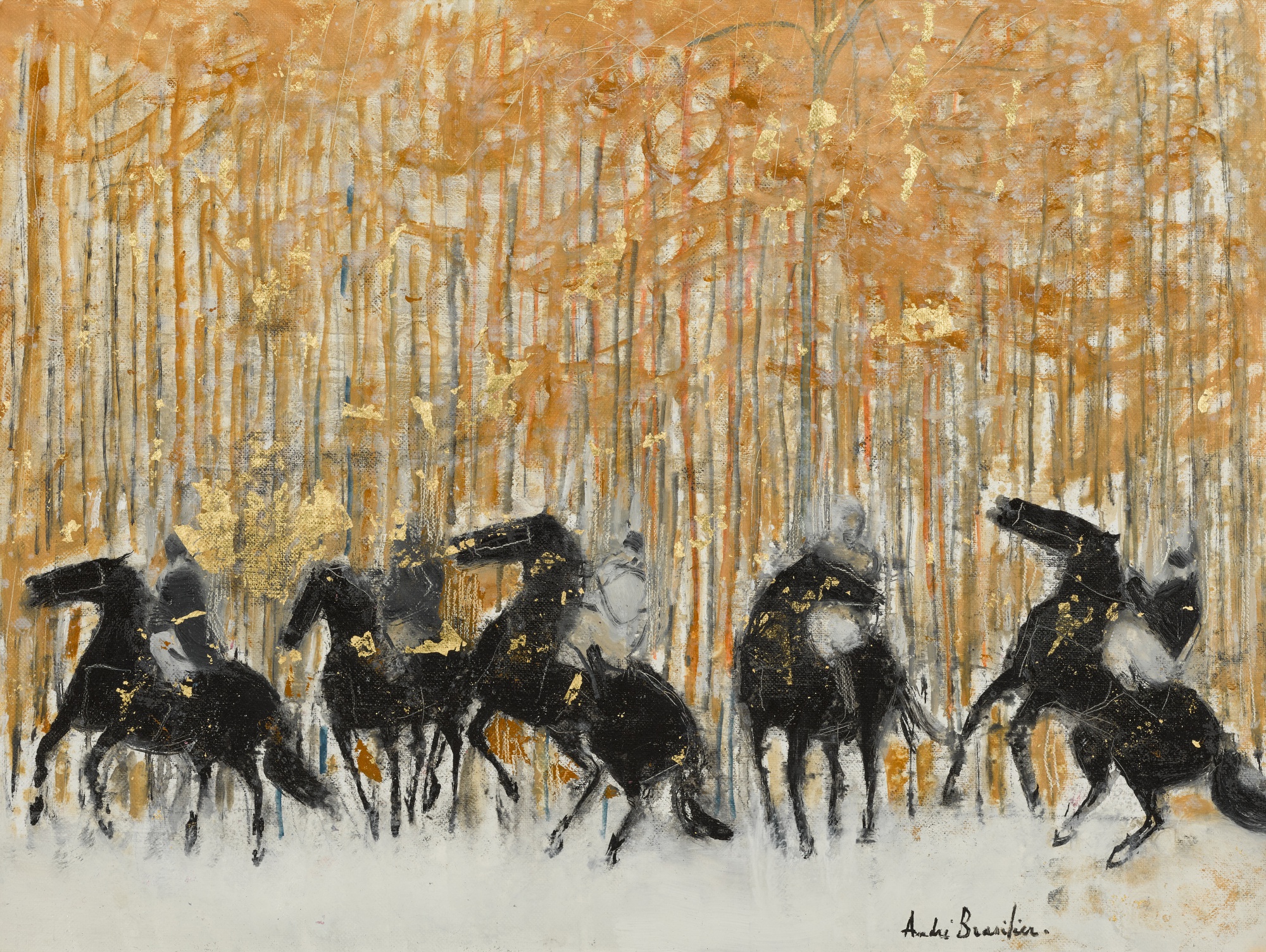 André Brasilier — Petite chevauchée au parc