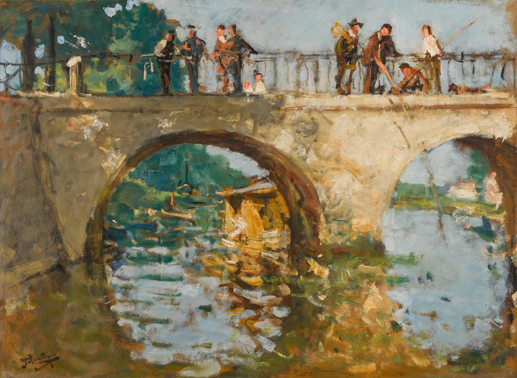 Les Pêcheurs sur le pont de Saint Mammés
