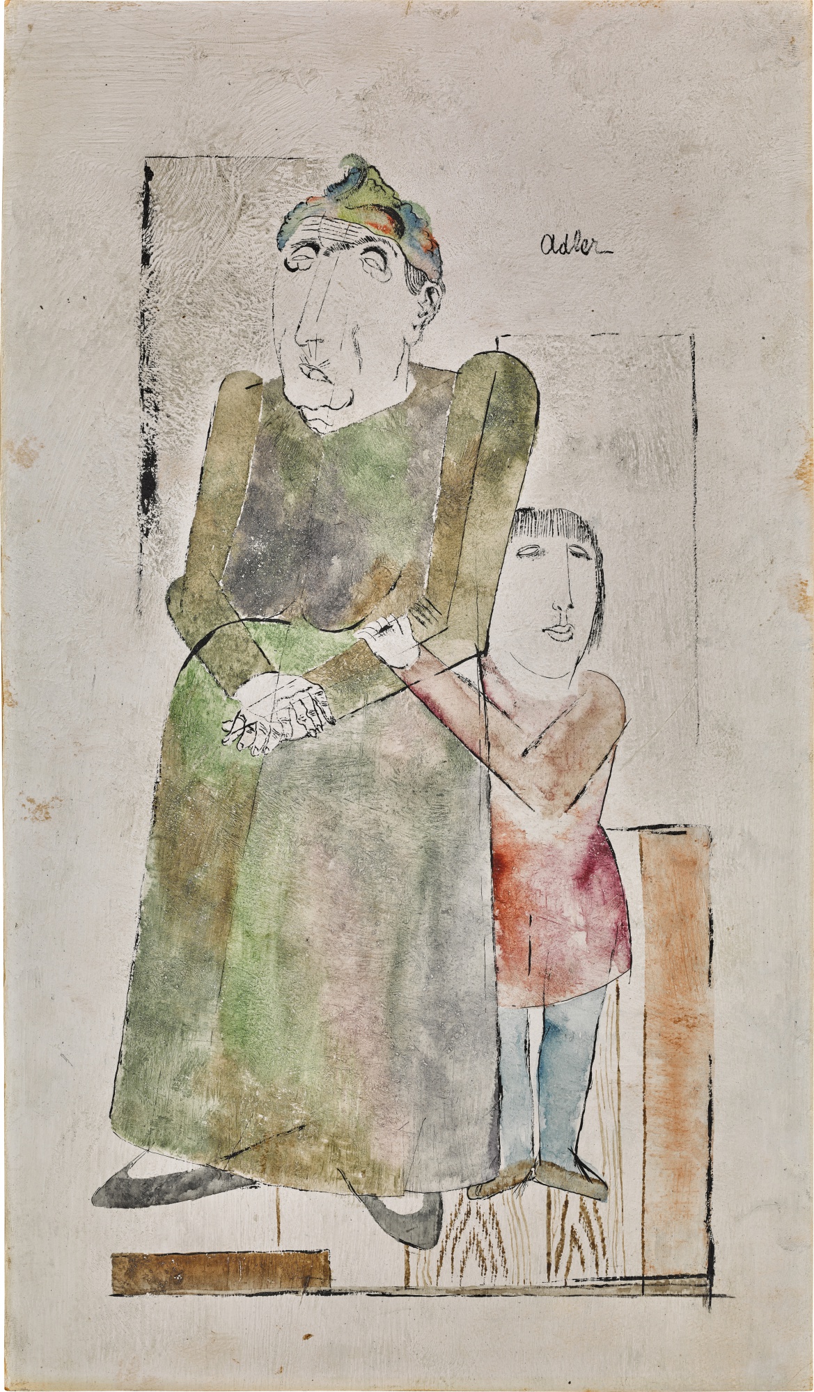 Jankel Adler — Old Woman with Child