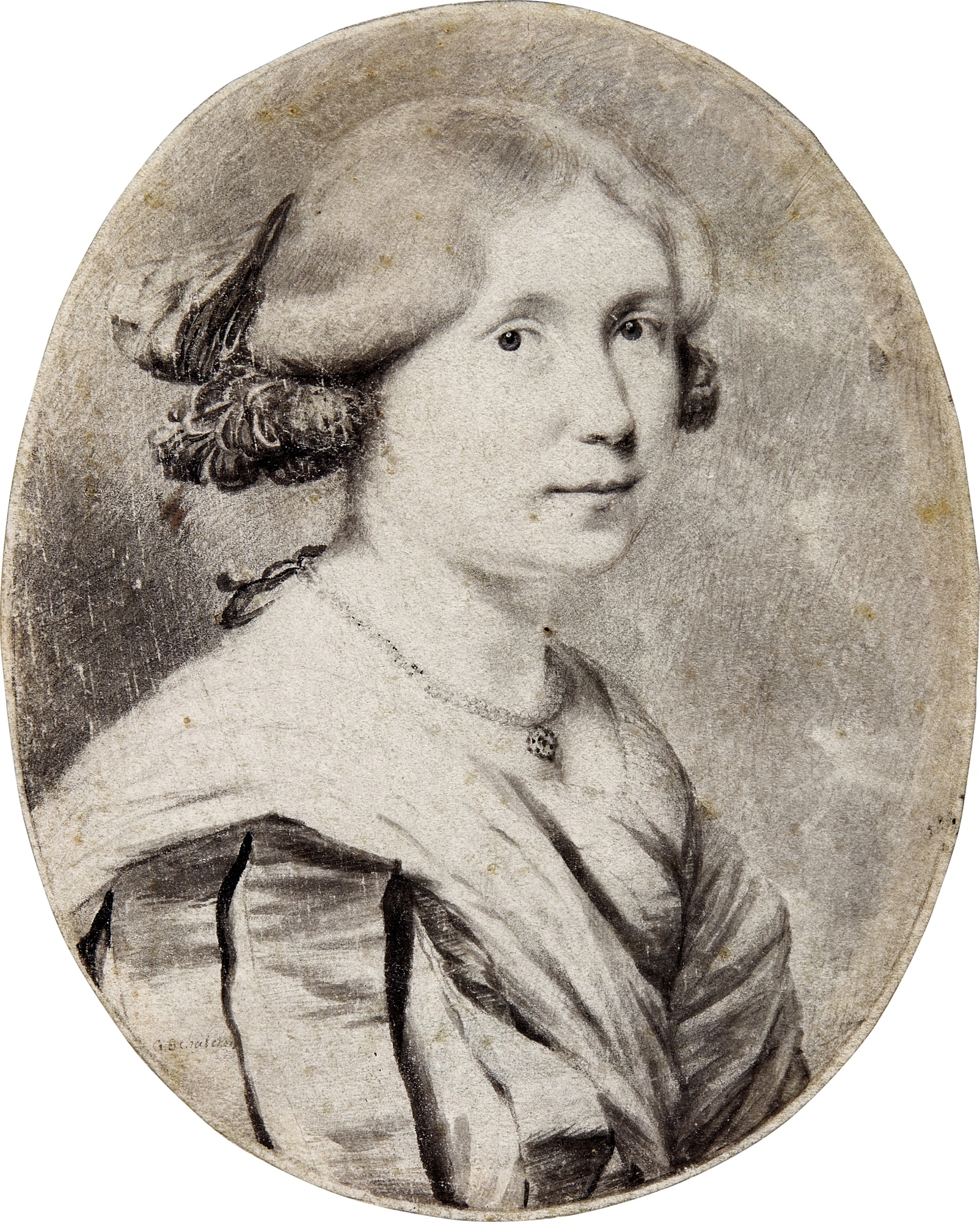 Half-length portrait of a young woman
